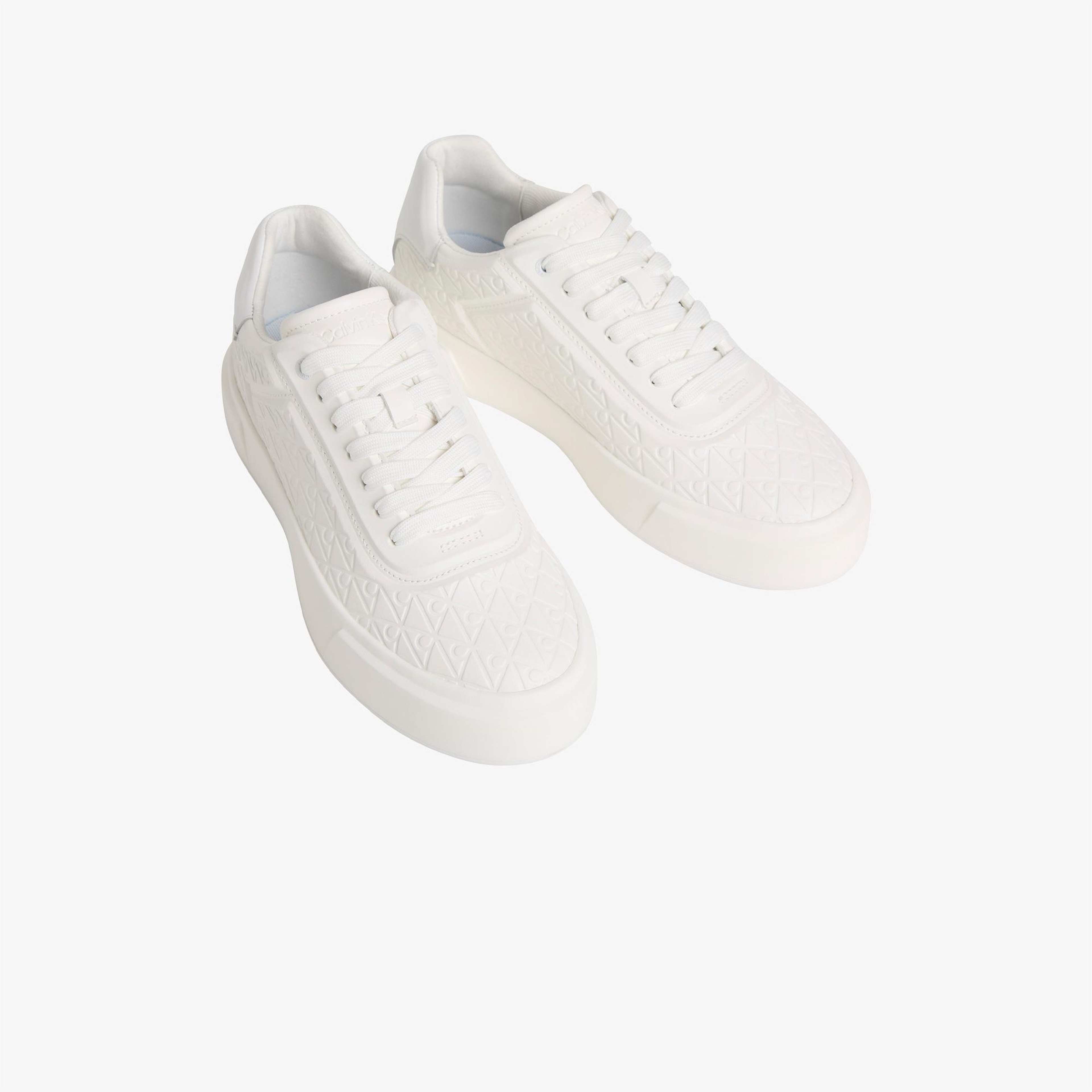 Calvin Klein Basket Cups Lace Up Kadın Beyaz Sneaker