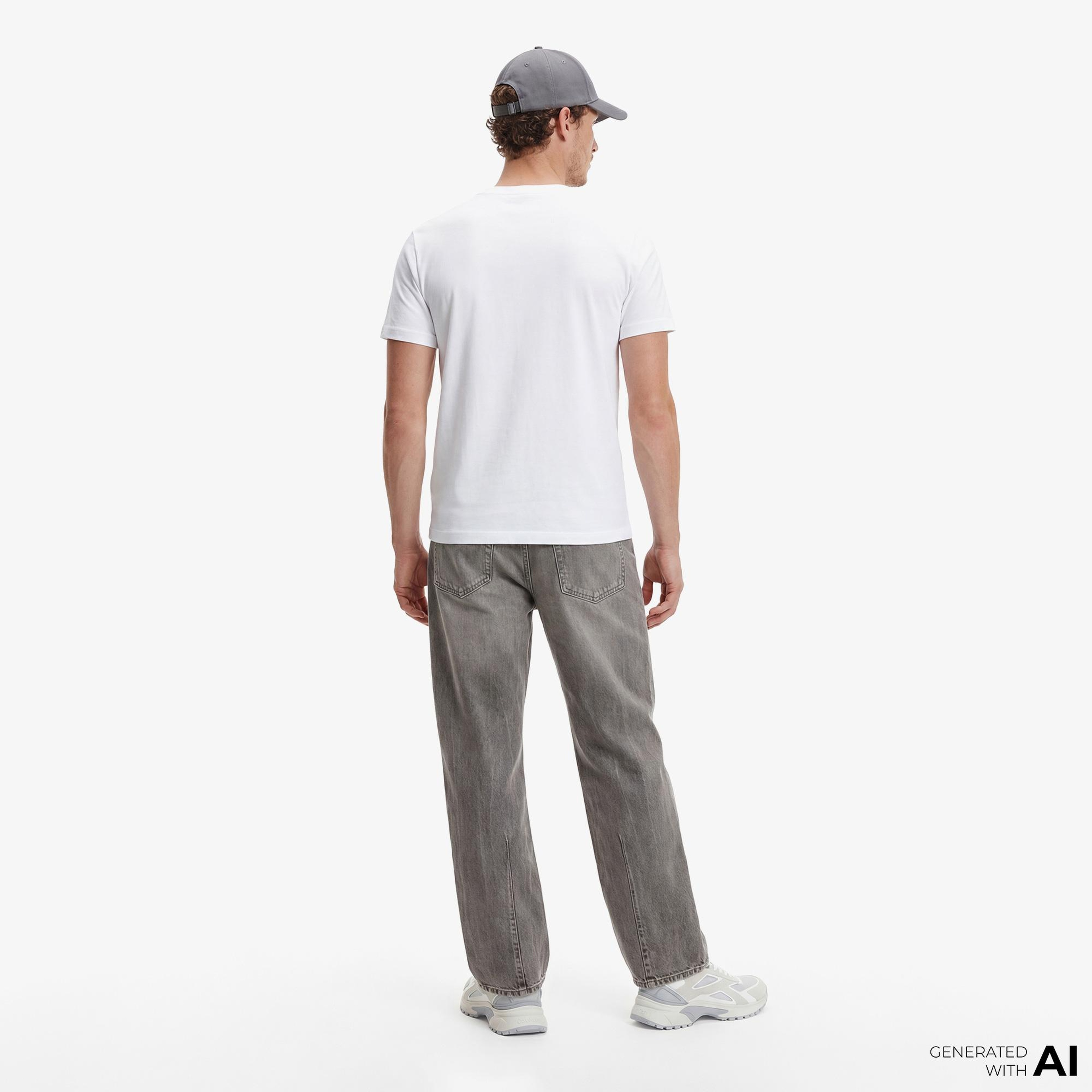 Calvin Klein 20S College Graphic Erkek Beyaz T-Shirt