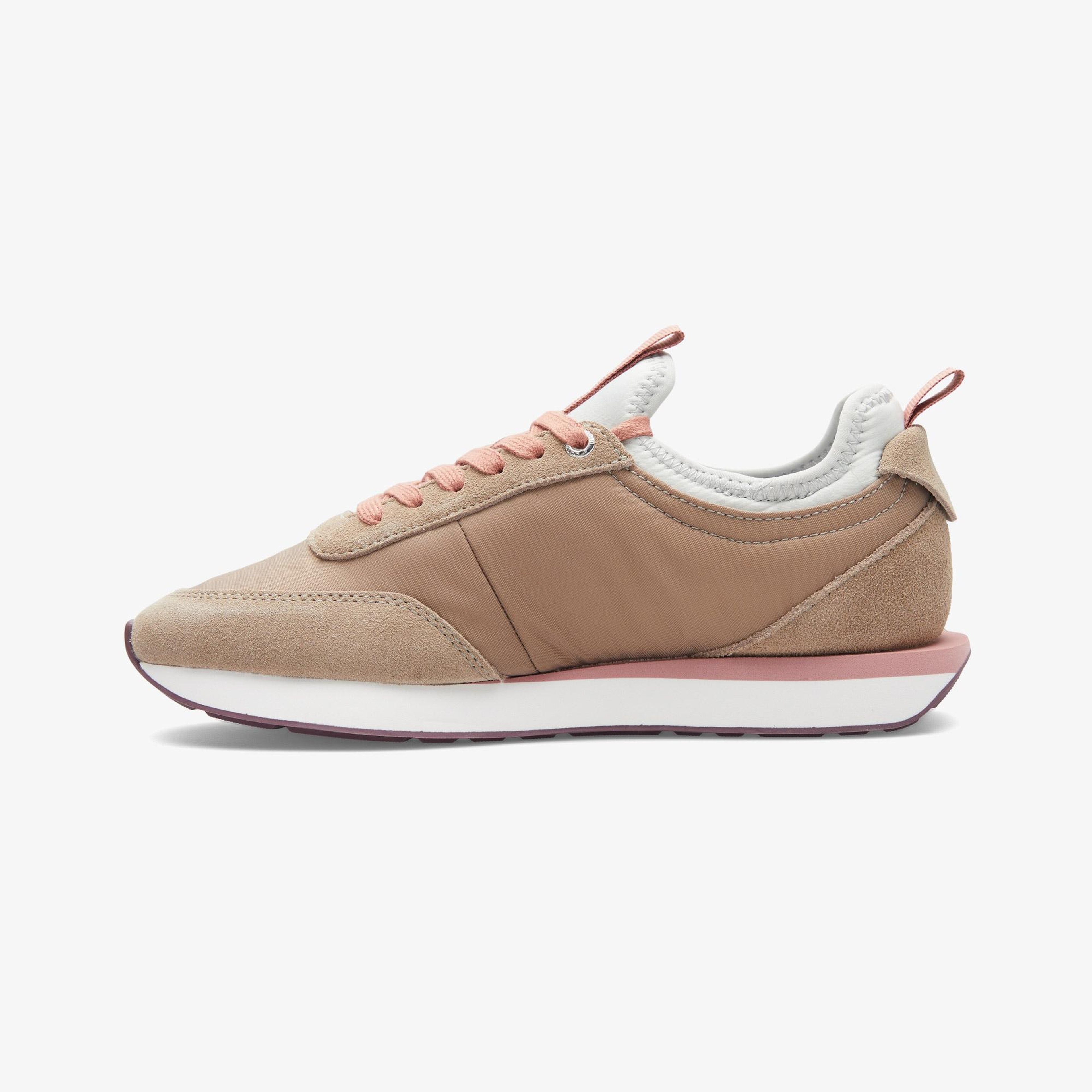 Calvin Klein Retro Runner Sock Laceup Mix Kadın Bej Sneaker