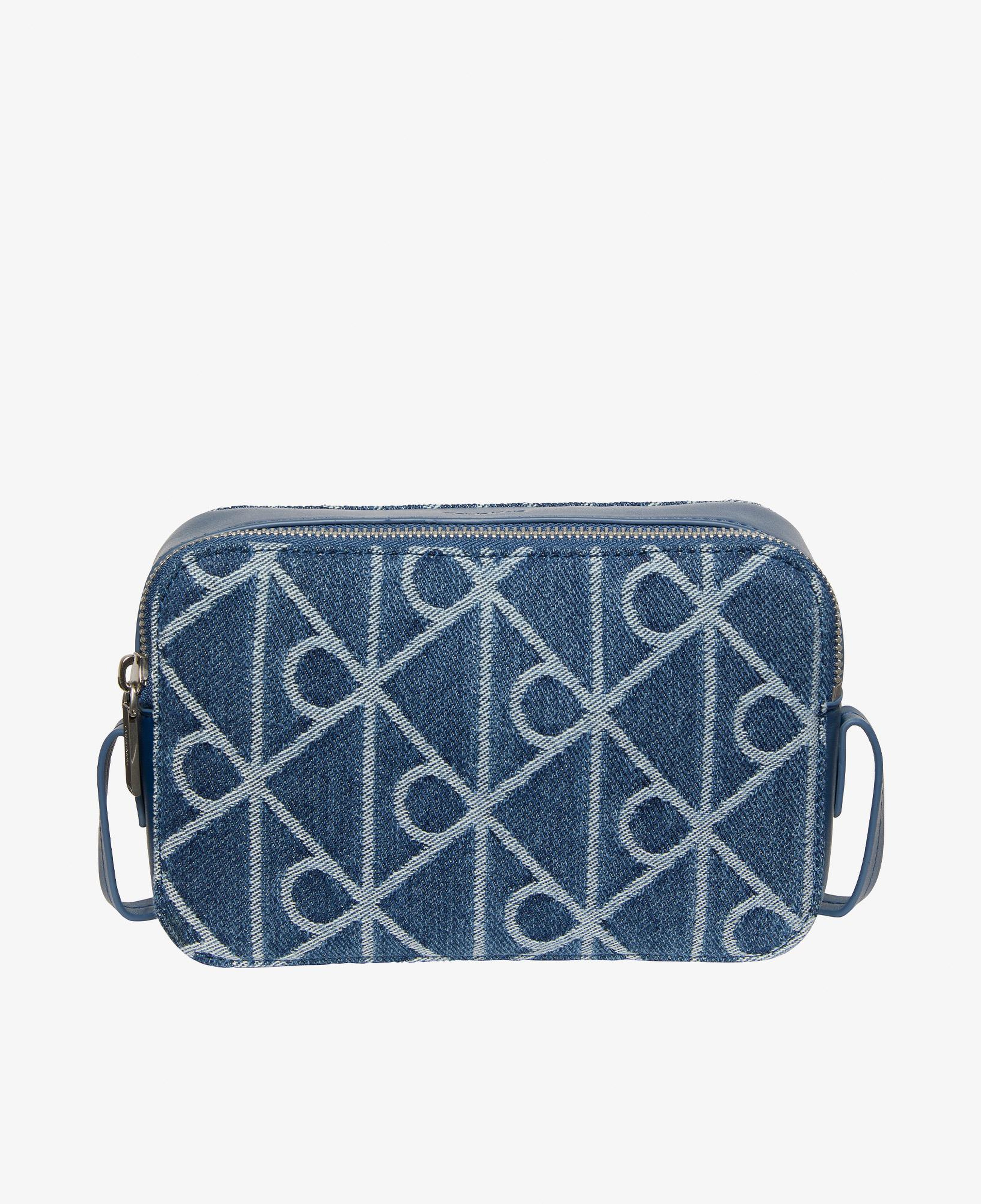 Calvin Klein Emblem Denim Camera Kadın Mavi Çapraz Çanta