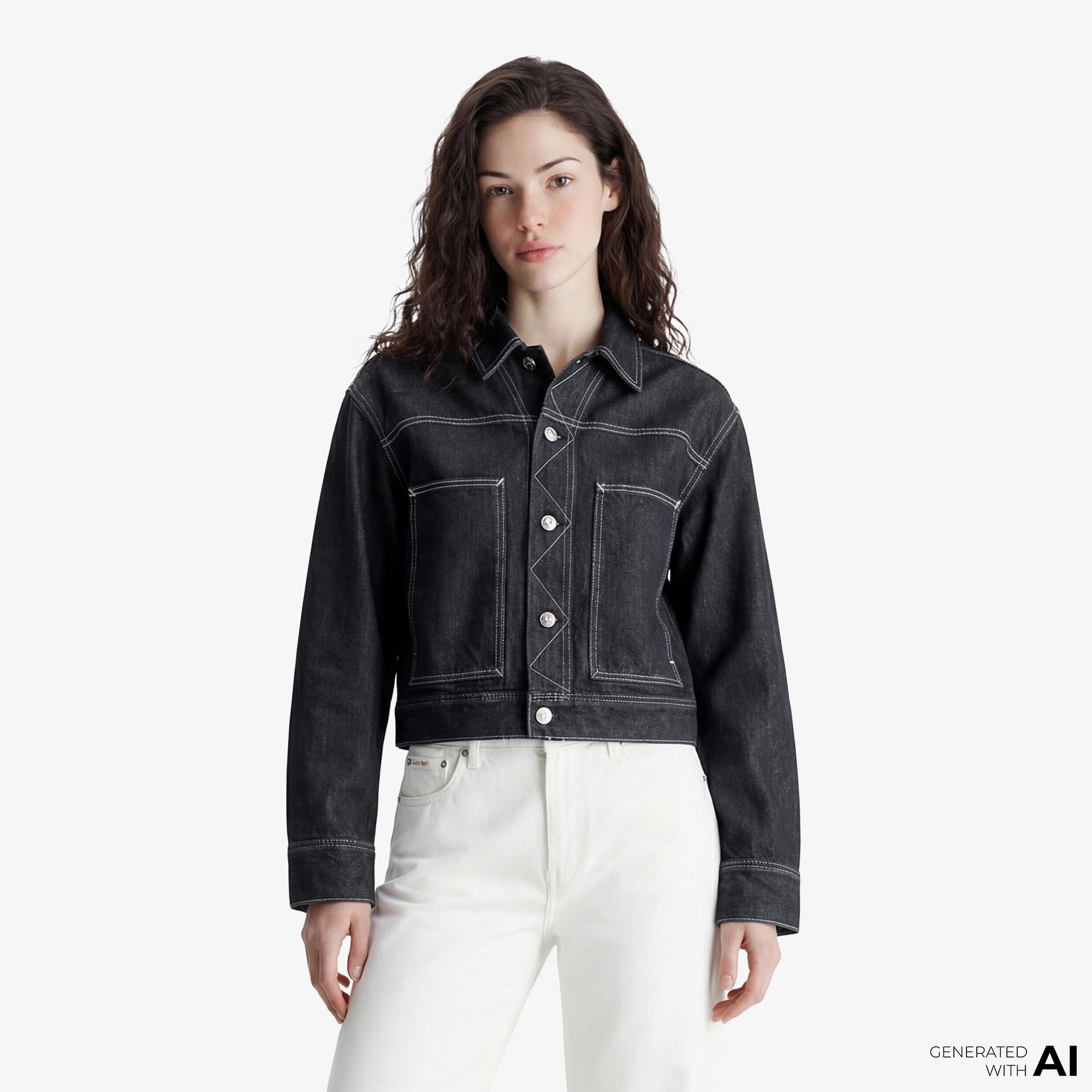 Calvin Klein Workwear Rinse Kadın Mavi Ceket