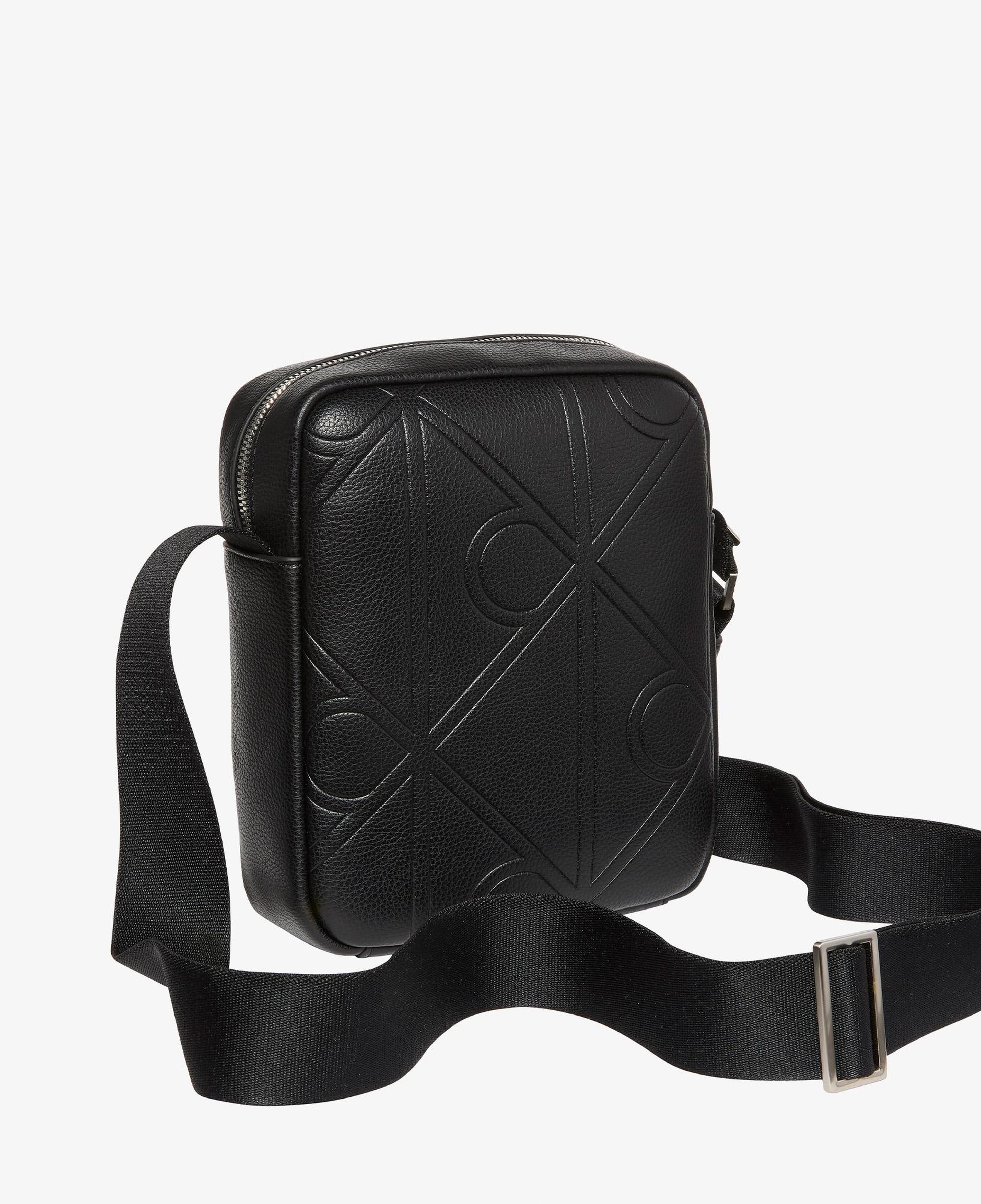 Calvin Klein Emblem Emboss Reporter Erkek Siyah Çapraz Çanta