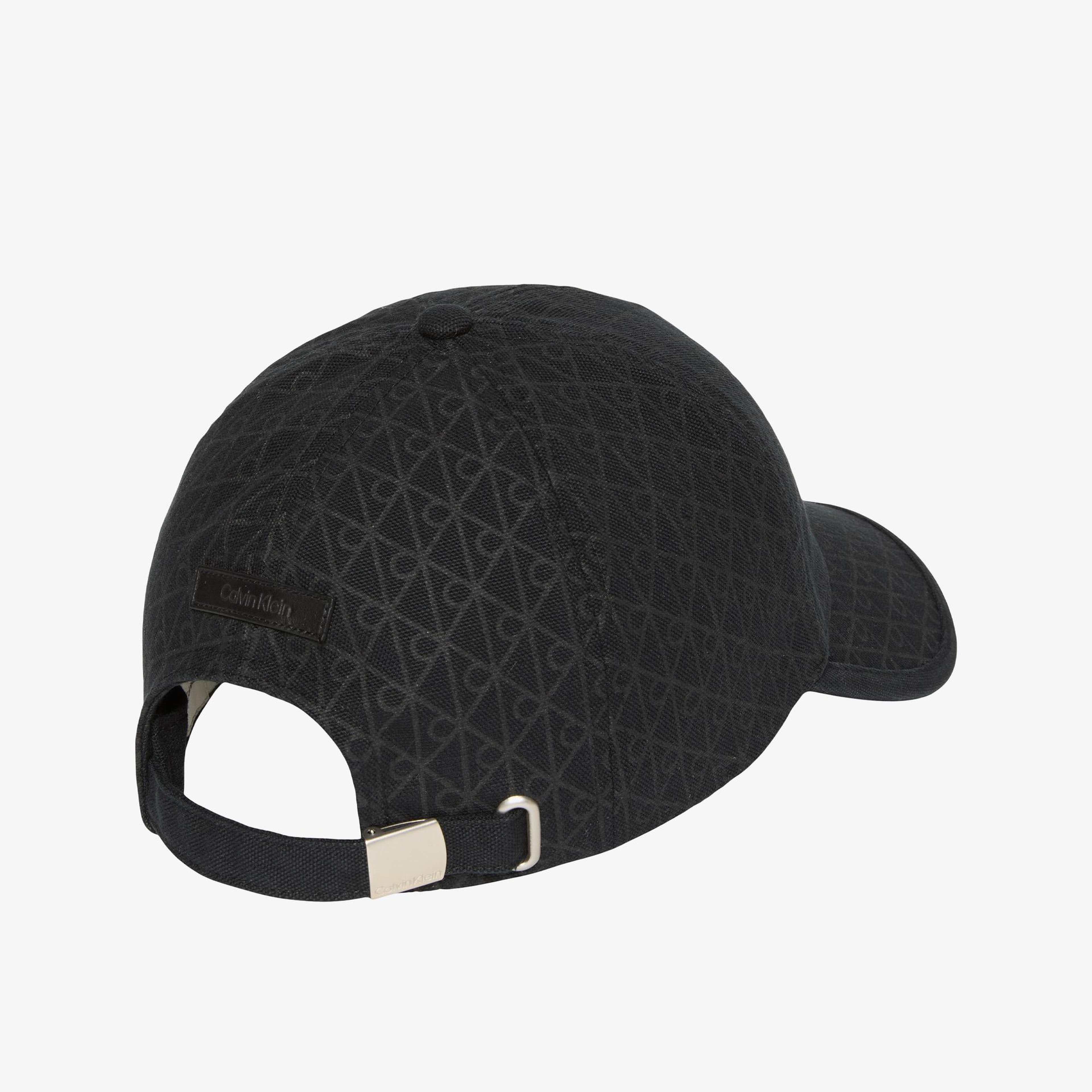 Calvin Klein Emblem Print Leather Patch Erkek Siyah Şapka