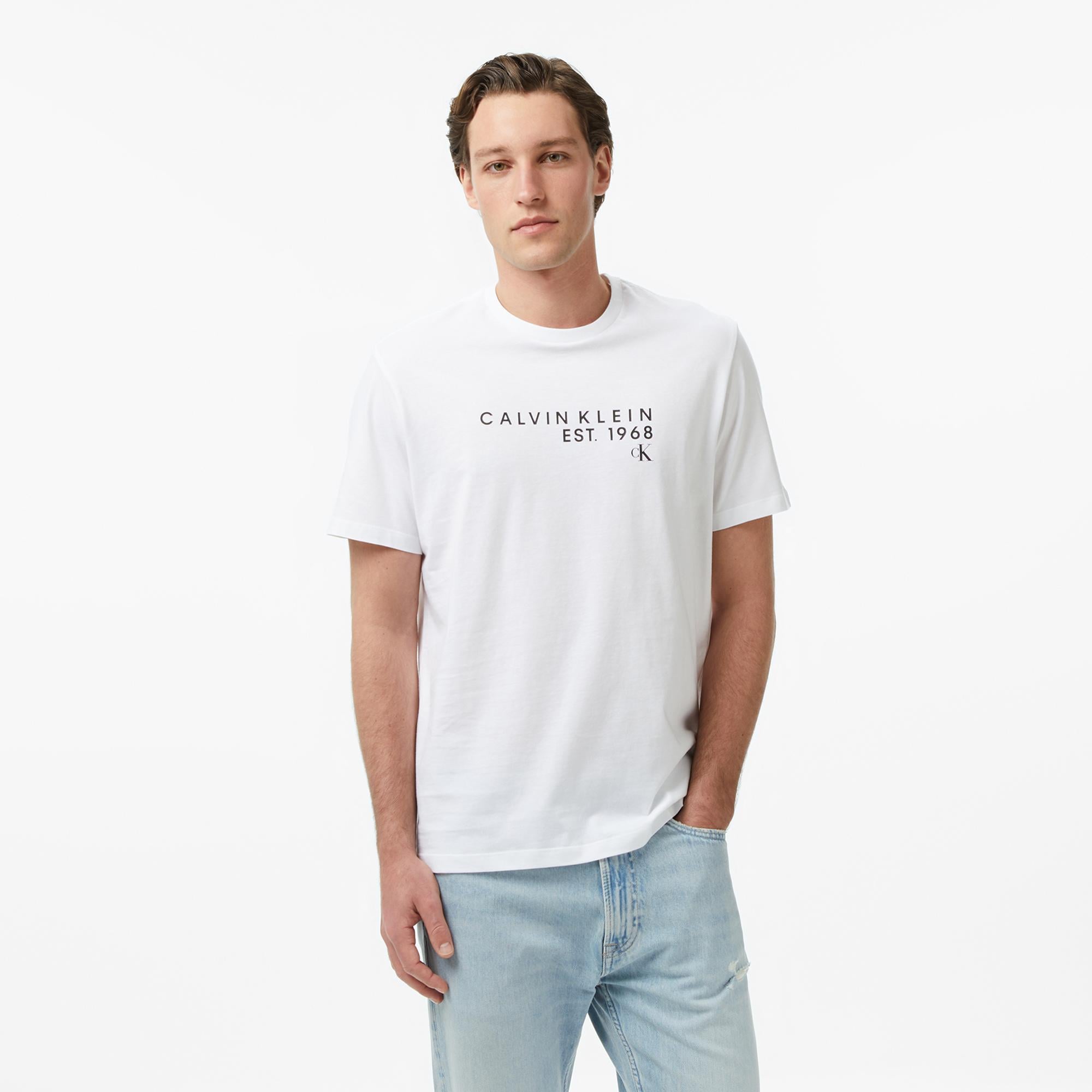Calvin Klein Graphic Erkek Beyaz T-Shirt