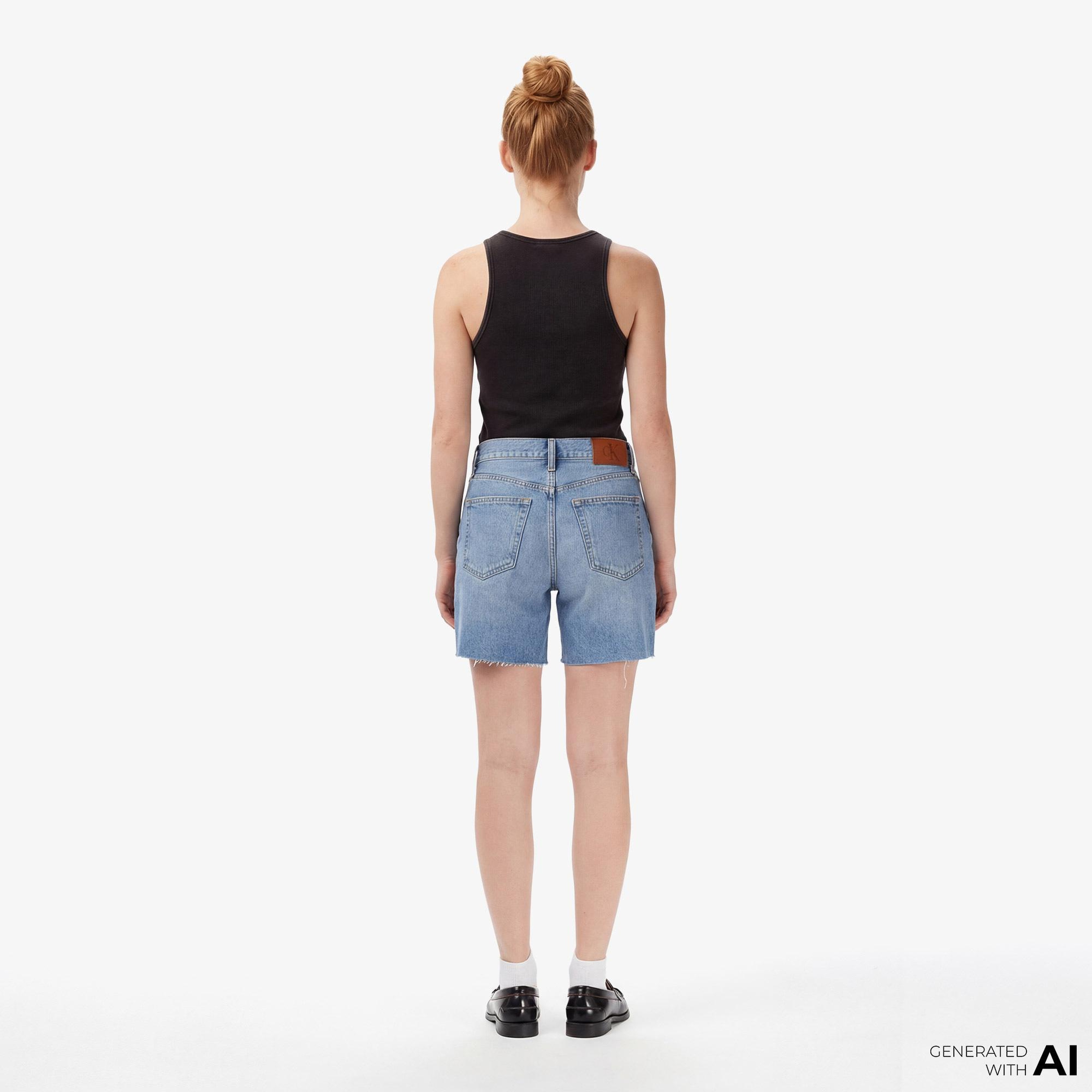 Calvin Klein 90S 6 in Blue Monaco Kadın Mavi Şort