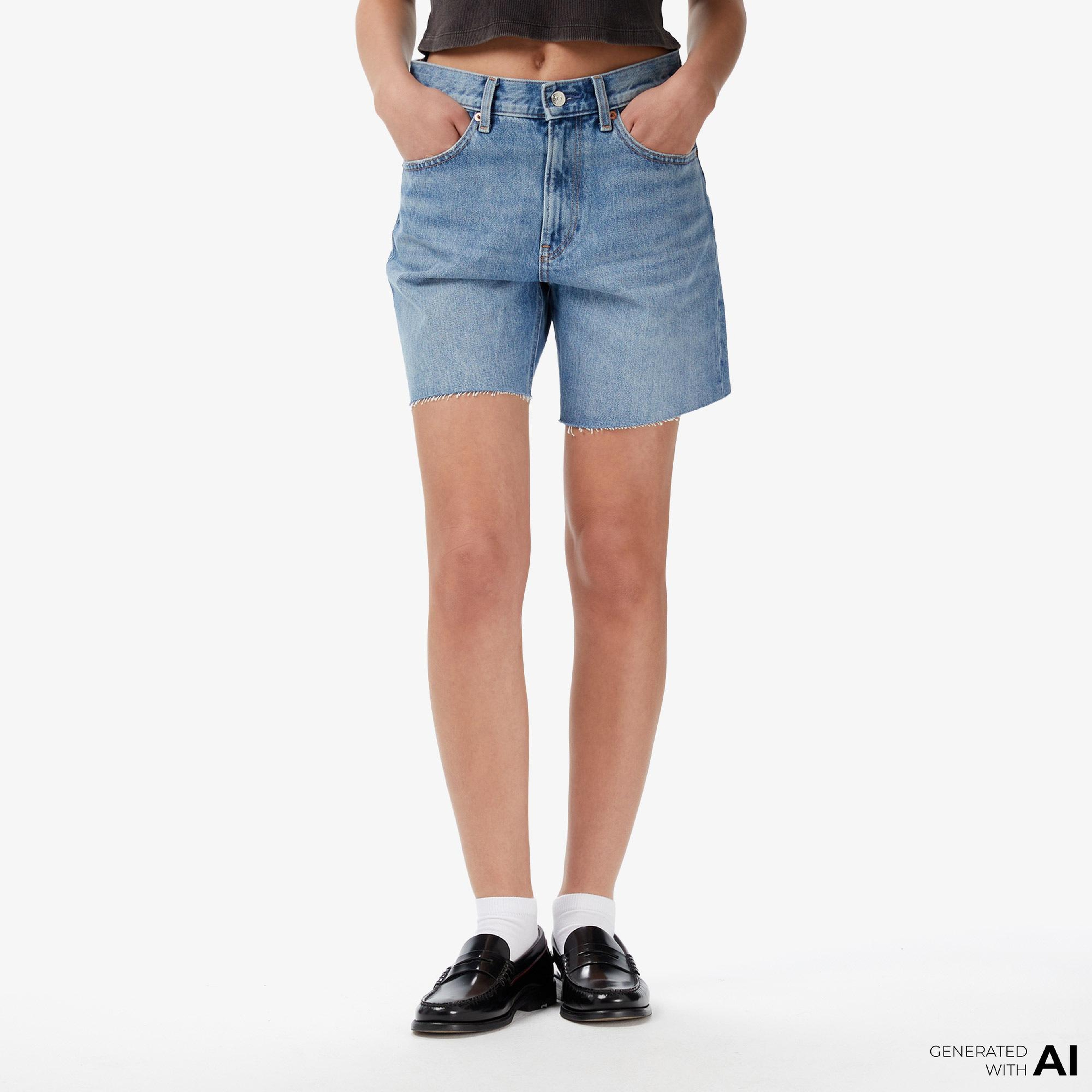 Calvin Klein 90S 6 in Blue Monaco Kadın Mavi Şort