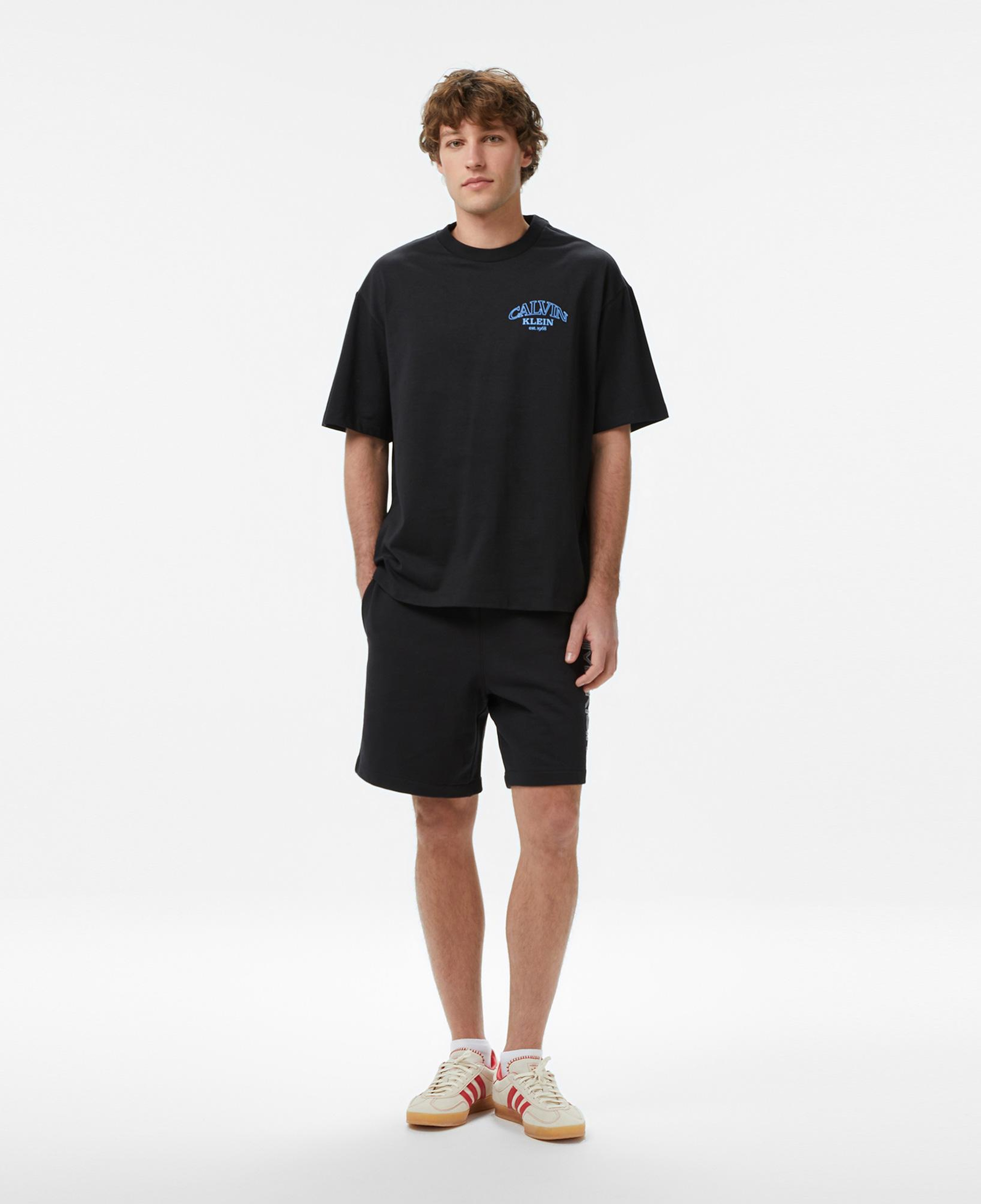 Calvin Klein Relaxed 16S Jersey Embossed Erkek Siyah T-Shirt