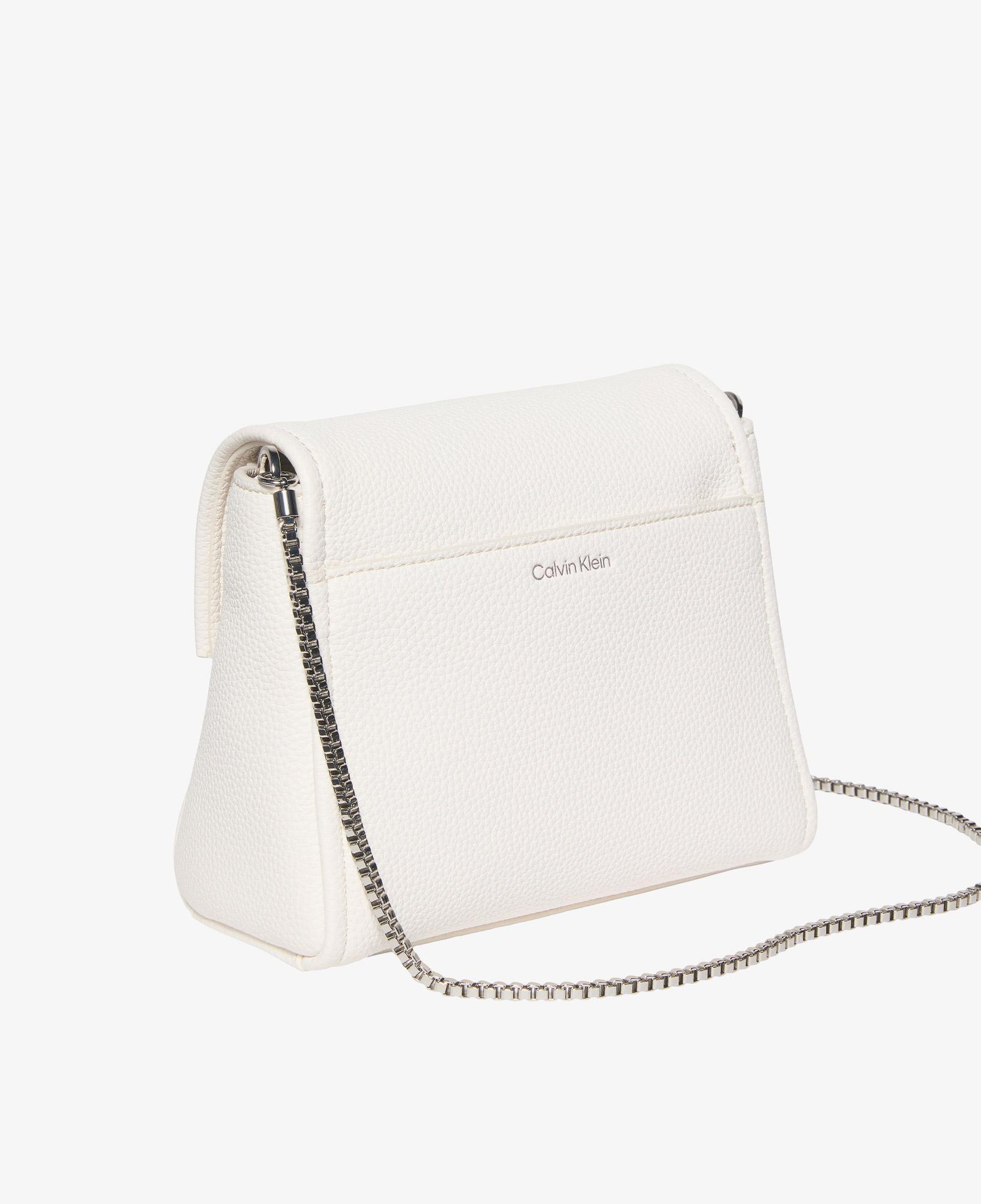Calvin Klein Emblem Pebble Crossbody Kadın Beyaz Çapraz Çanta