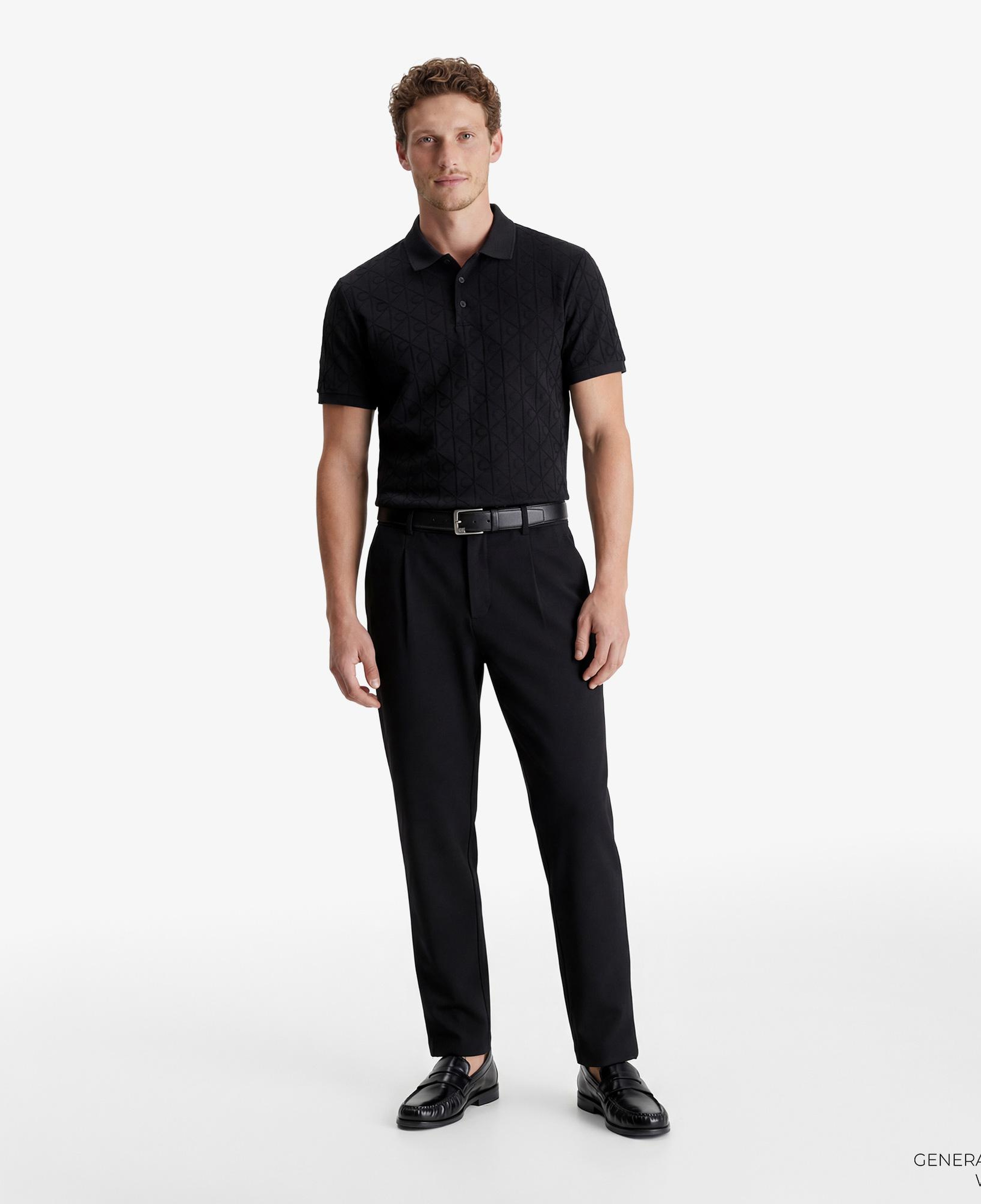 Calvin Klein Slim Tapered Knit Pleated Erkek Siyah Pantolon