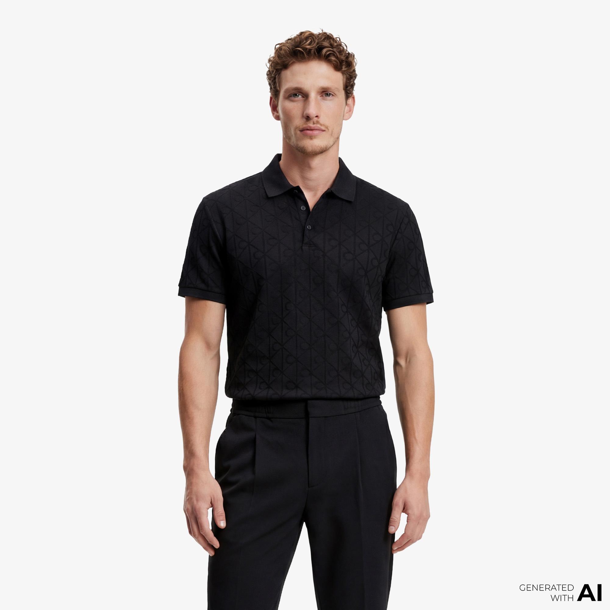 Calvin Klein Slim Tapered Knit Pleated Erkek Siyah Pantolon