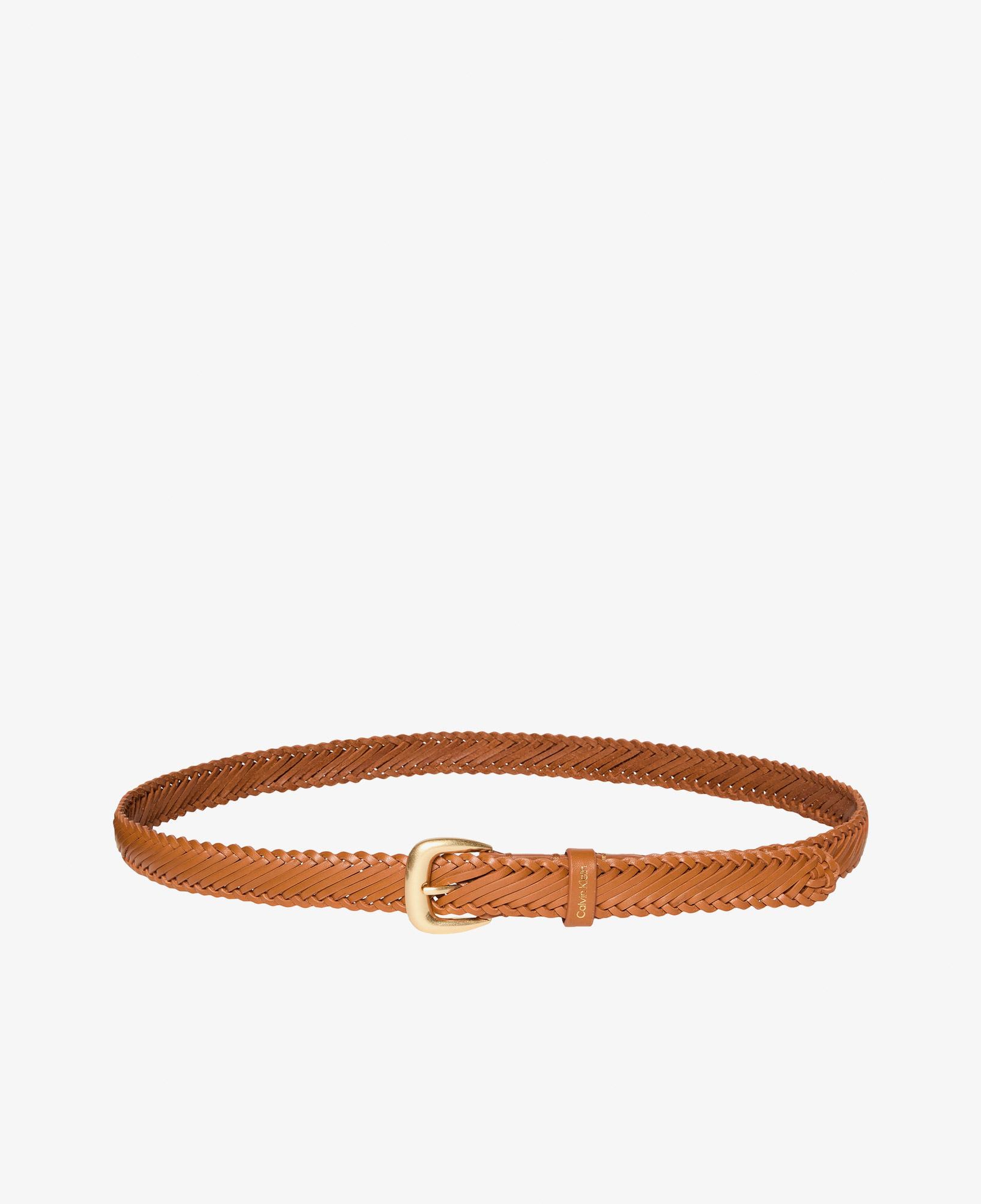 Calvin Klein Braided Logo Buckle 25mm Kadın Kahverengi Kemer