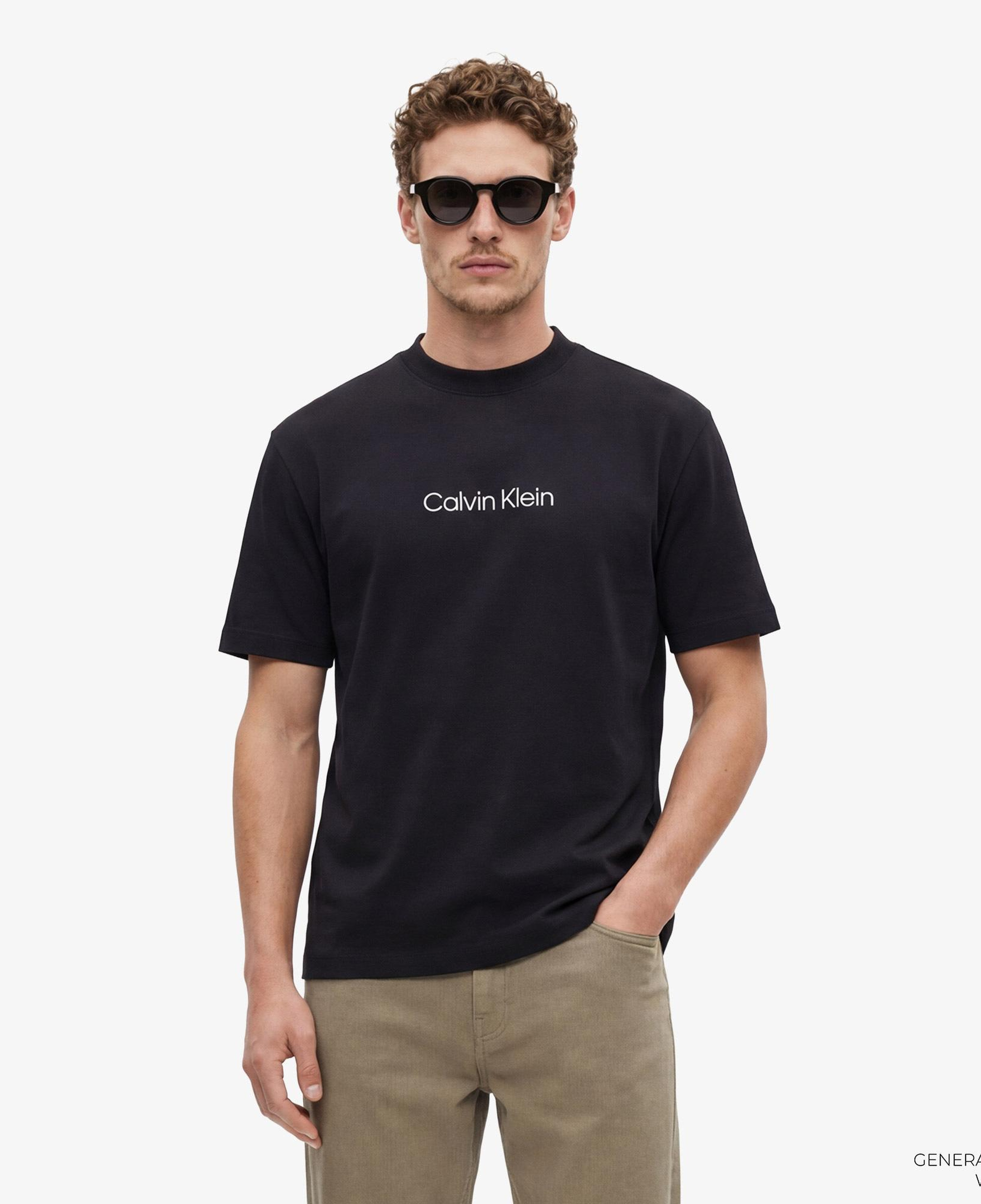 Calvin Klein Relaxed Standard Logo Crewnk Erkek Siyah T-Shirt