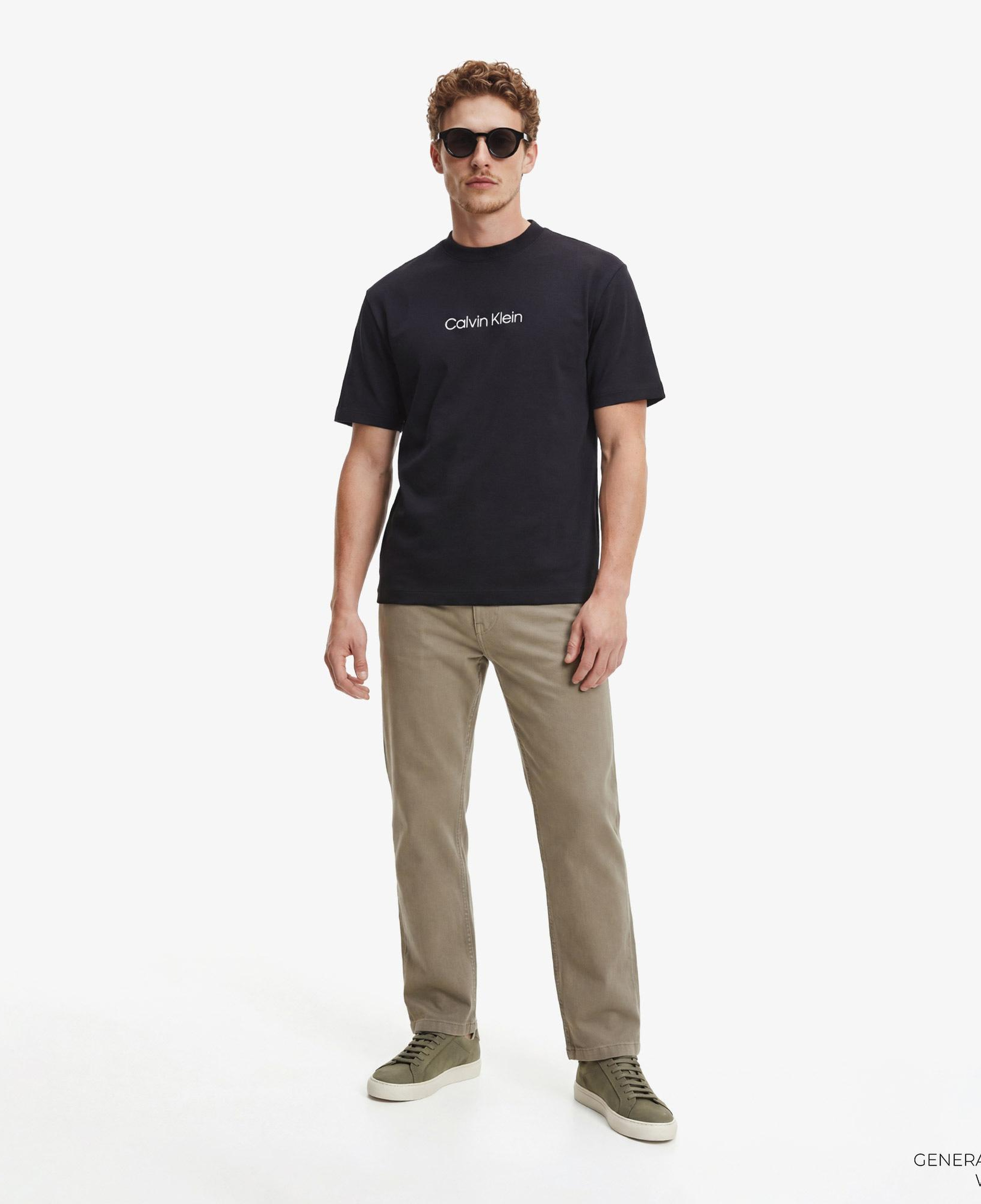 Calvin Klein Relaxed Standard Logo Crewnk Erkek Siyah T-Shirt