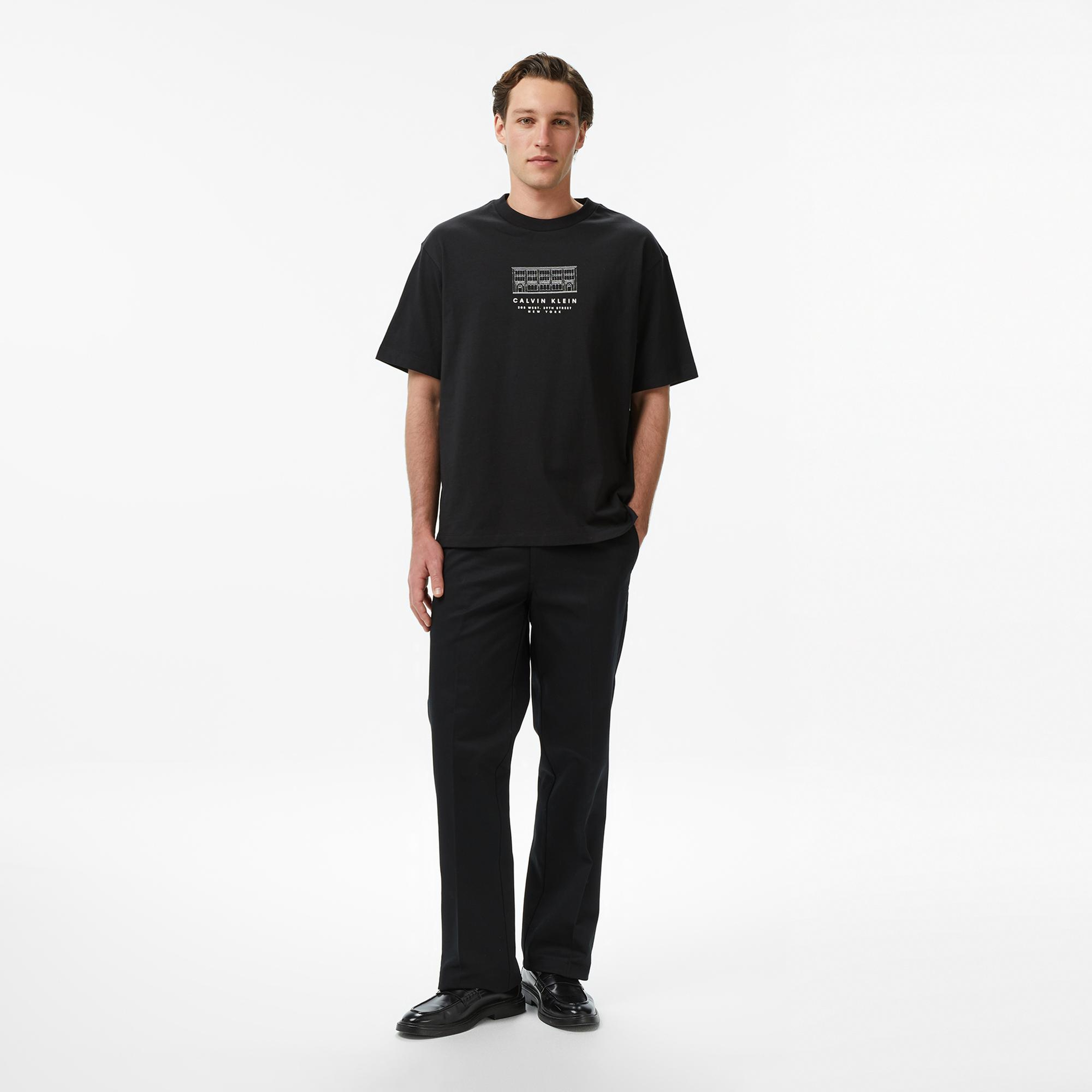 Calvin Klein 16S March Graphic Seasonal Erkek Siyah T-Shirt
