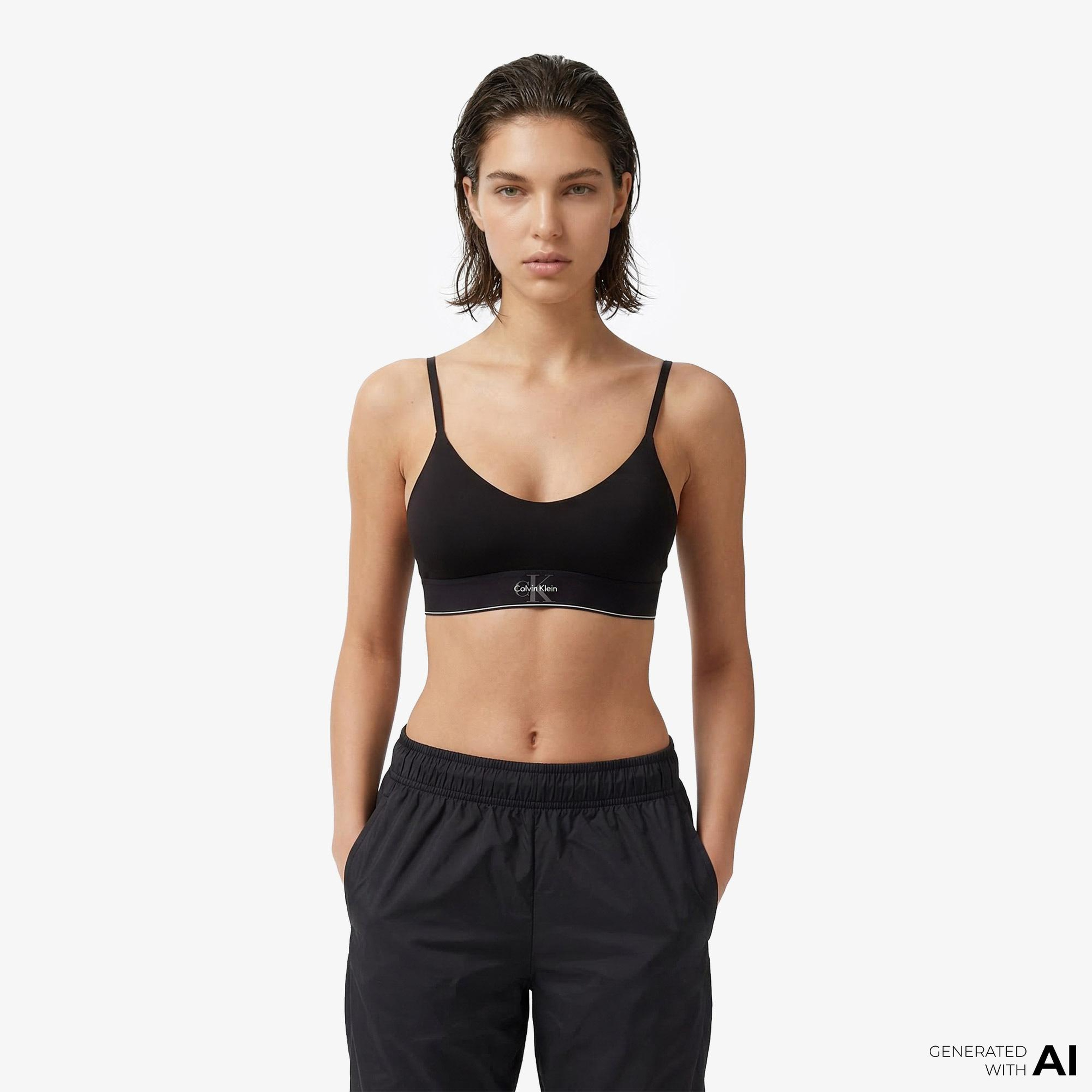 Calvin Klein Unlined Kadın Siyah Spor Sütyeni