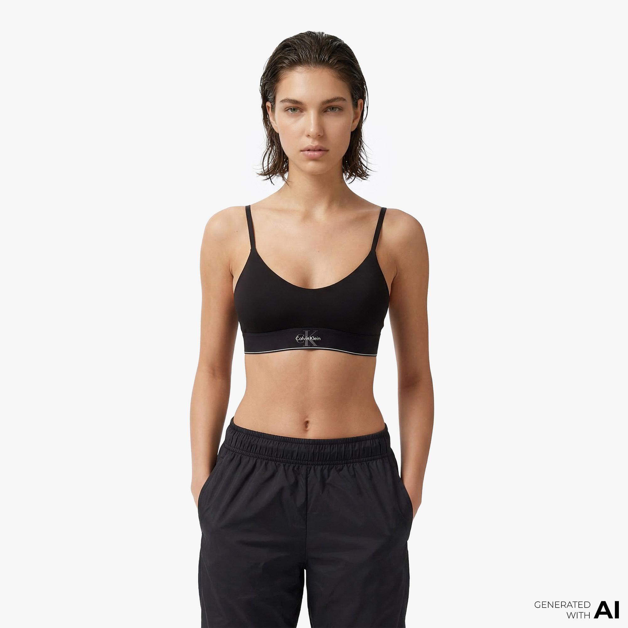 Calvin Klein Unlined Kadın Siyah Spor Sütyeni