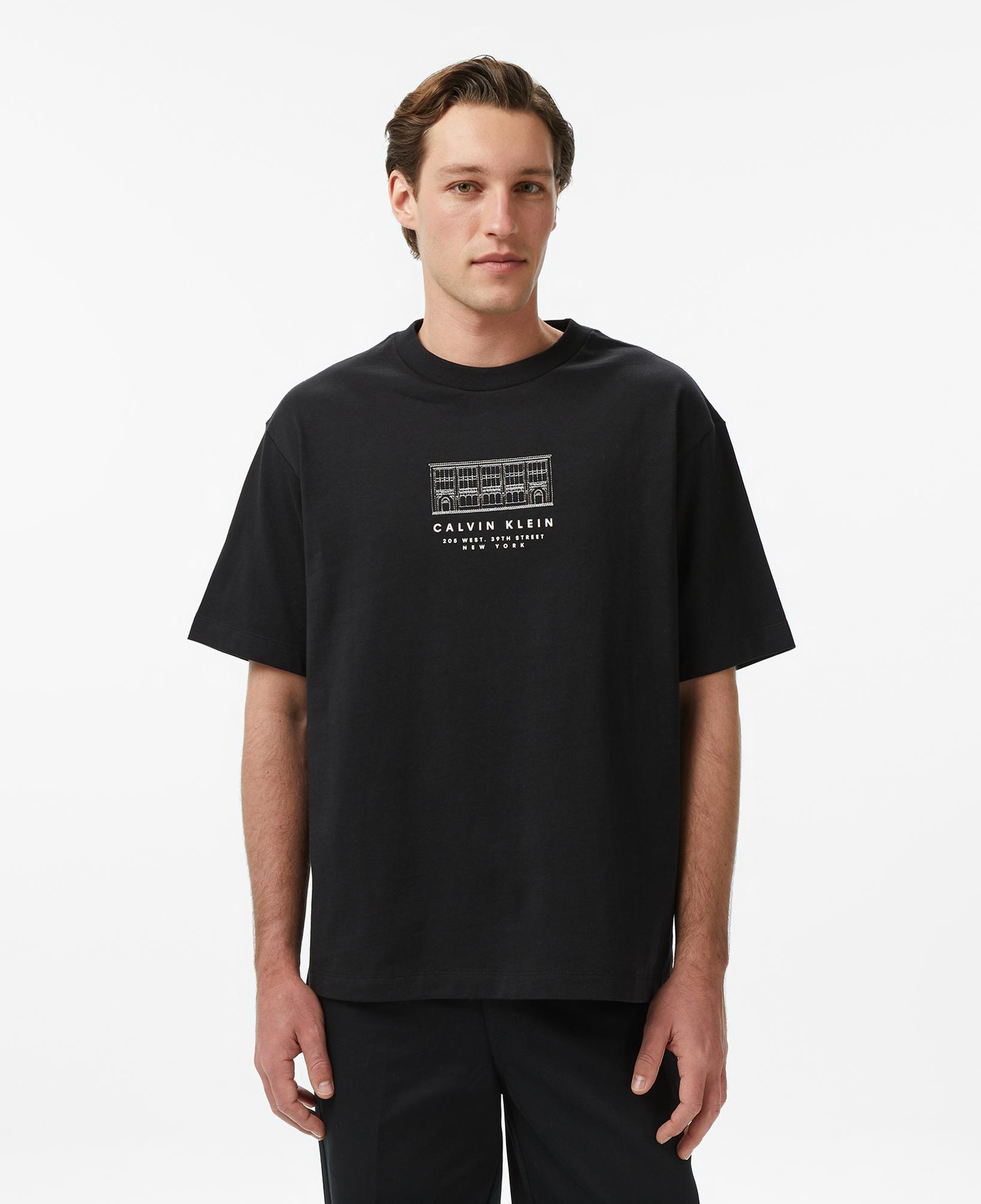 Calvin Klein 16S March Graphic Seasonal Erkek Siyah T-Shirt