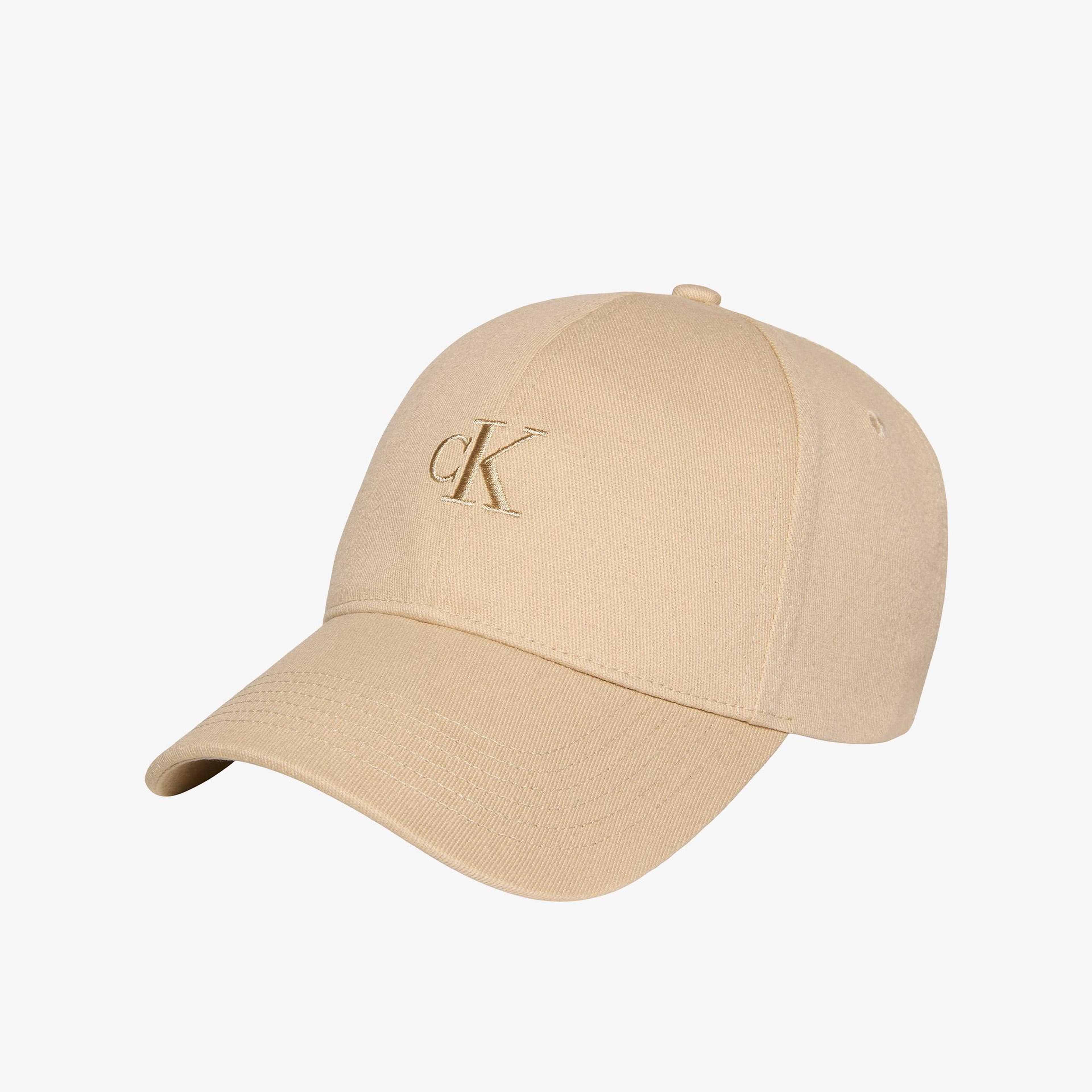 Calvin Klein Monogram Embroidery Baseball Erkek Bej Şapka