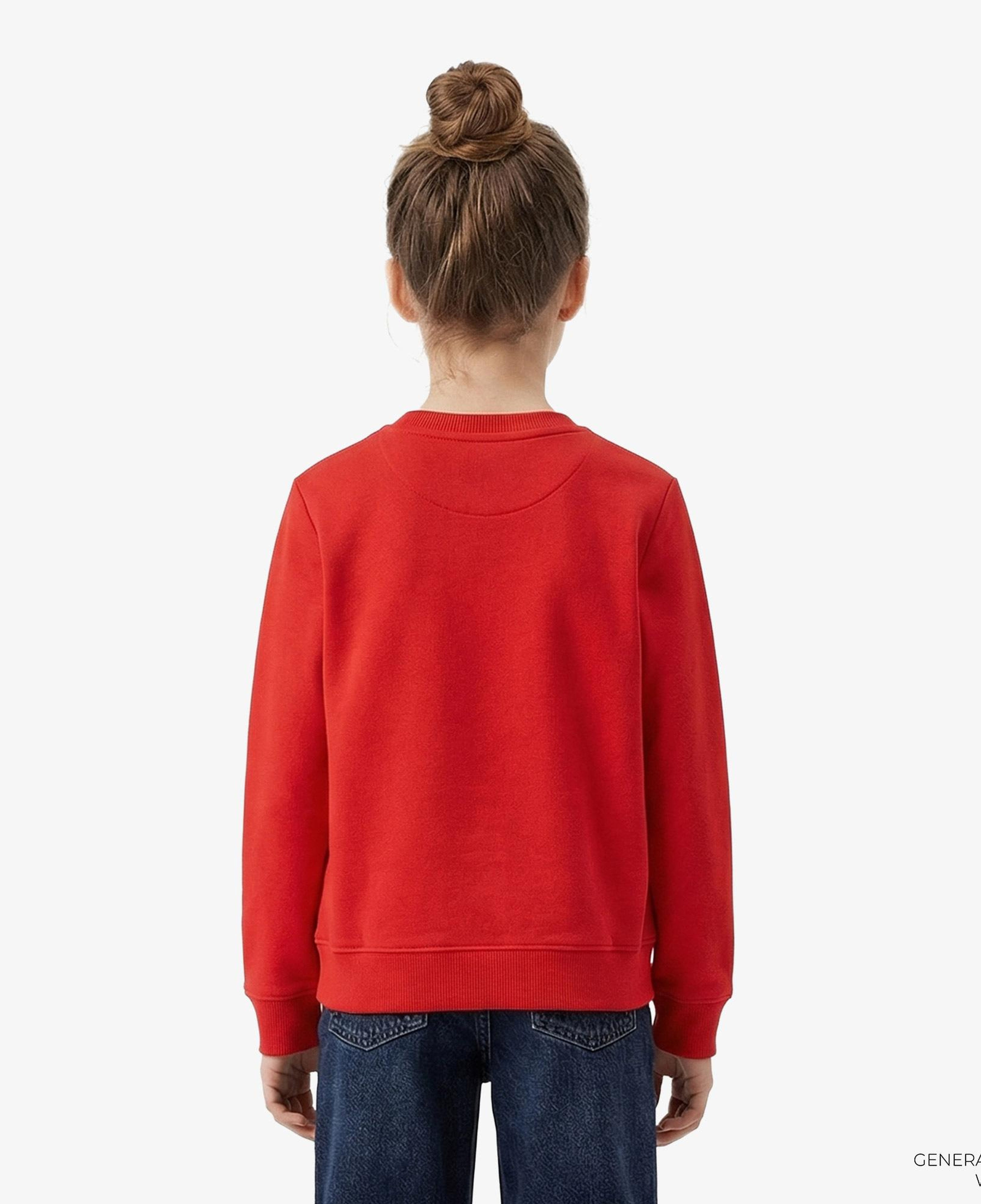 Calvin Klein Mono Mini Badge Çocuk Kırmızı Sweatshirt