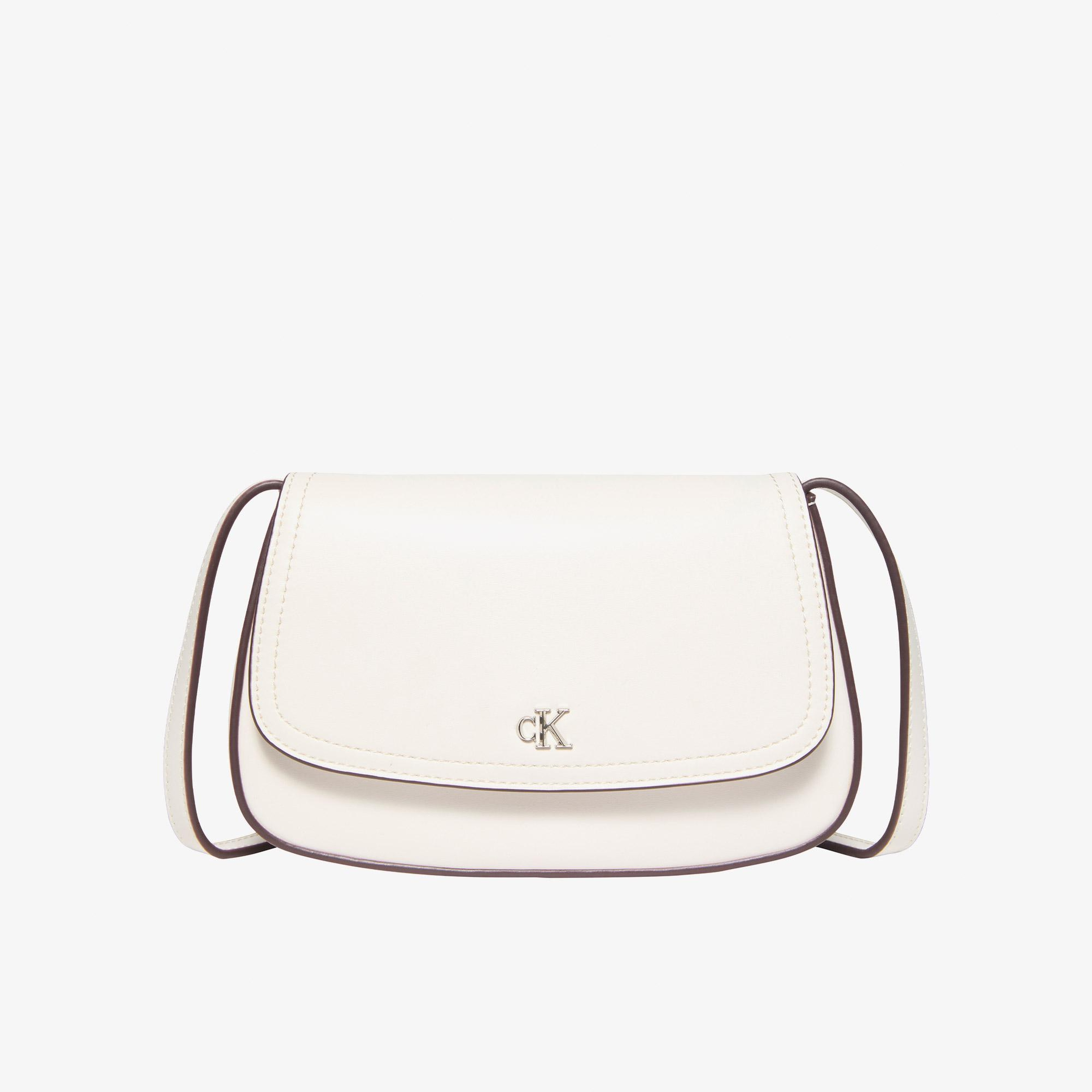 Calvin Klein Flap Camera Kadın Beyaz Çapraz Çanta