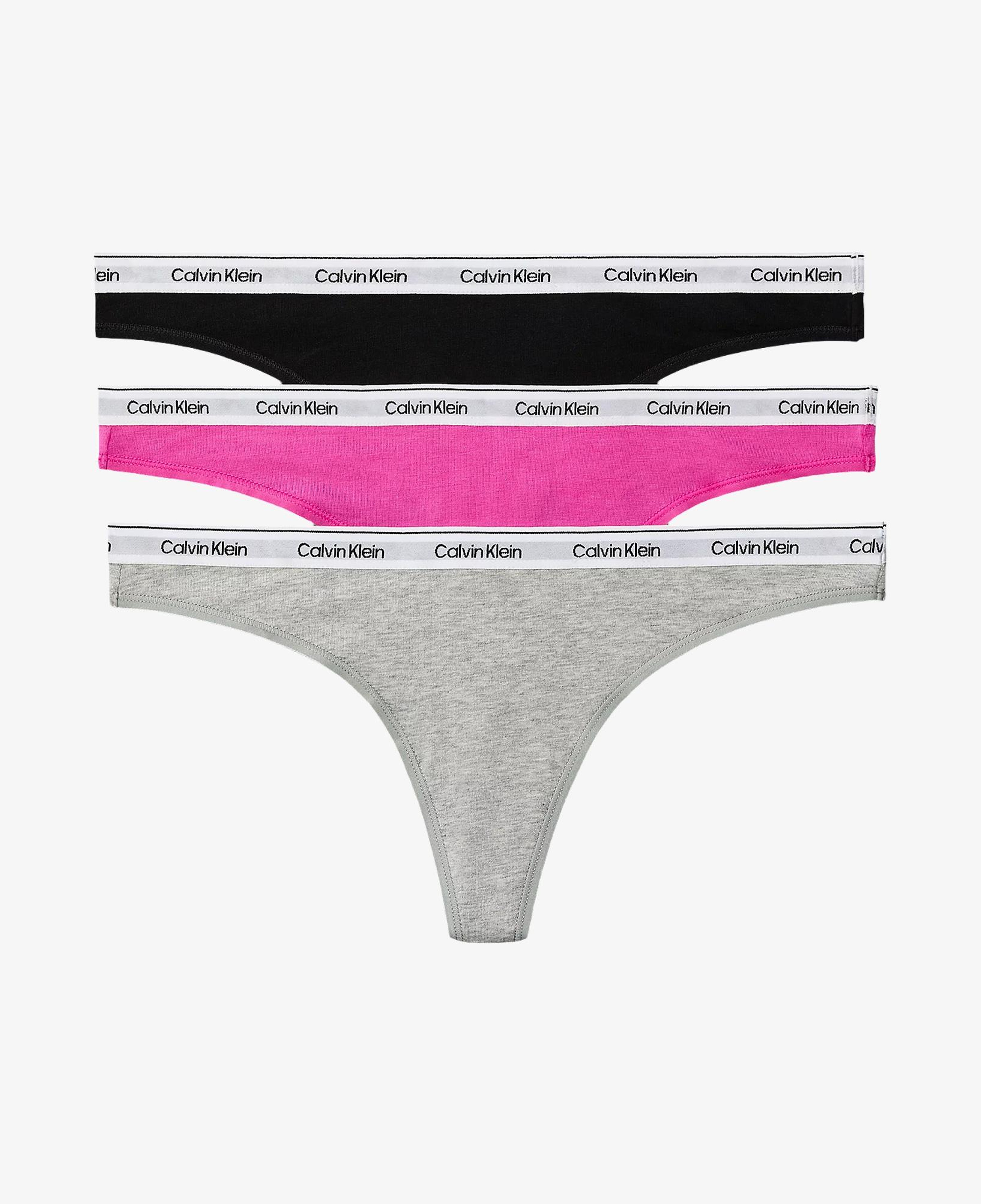 Calvin Klein Thong 3'lü Kadın Mor Külot