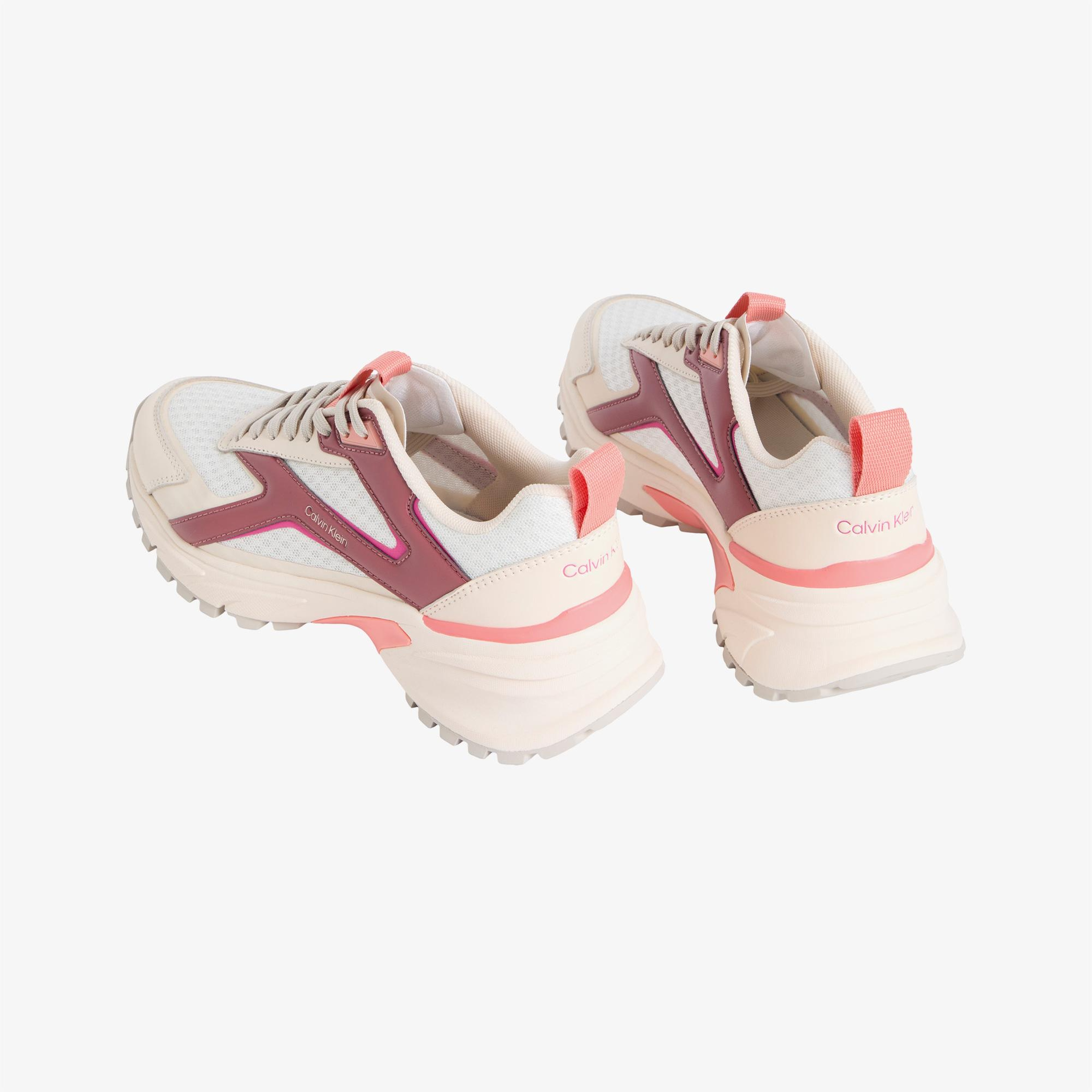 Calvin Klein Hike Run Stripe Mesh Kadın Bej Sneaker