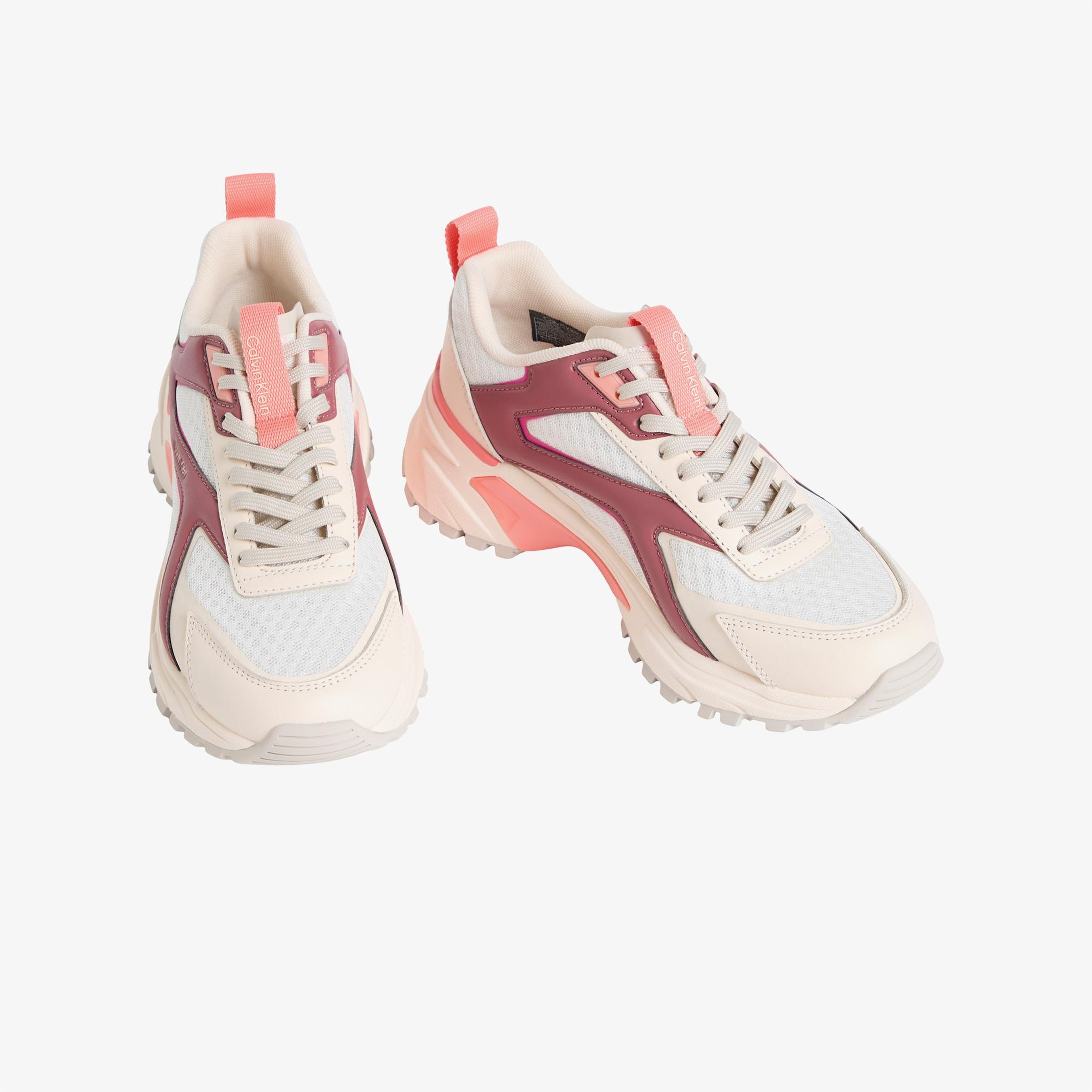 Calvin Klein Hike Run Stripe Mesh Kadın Bej Sneaker