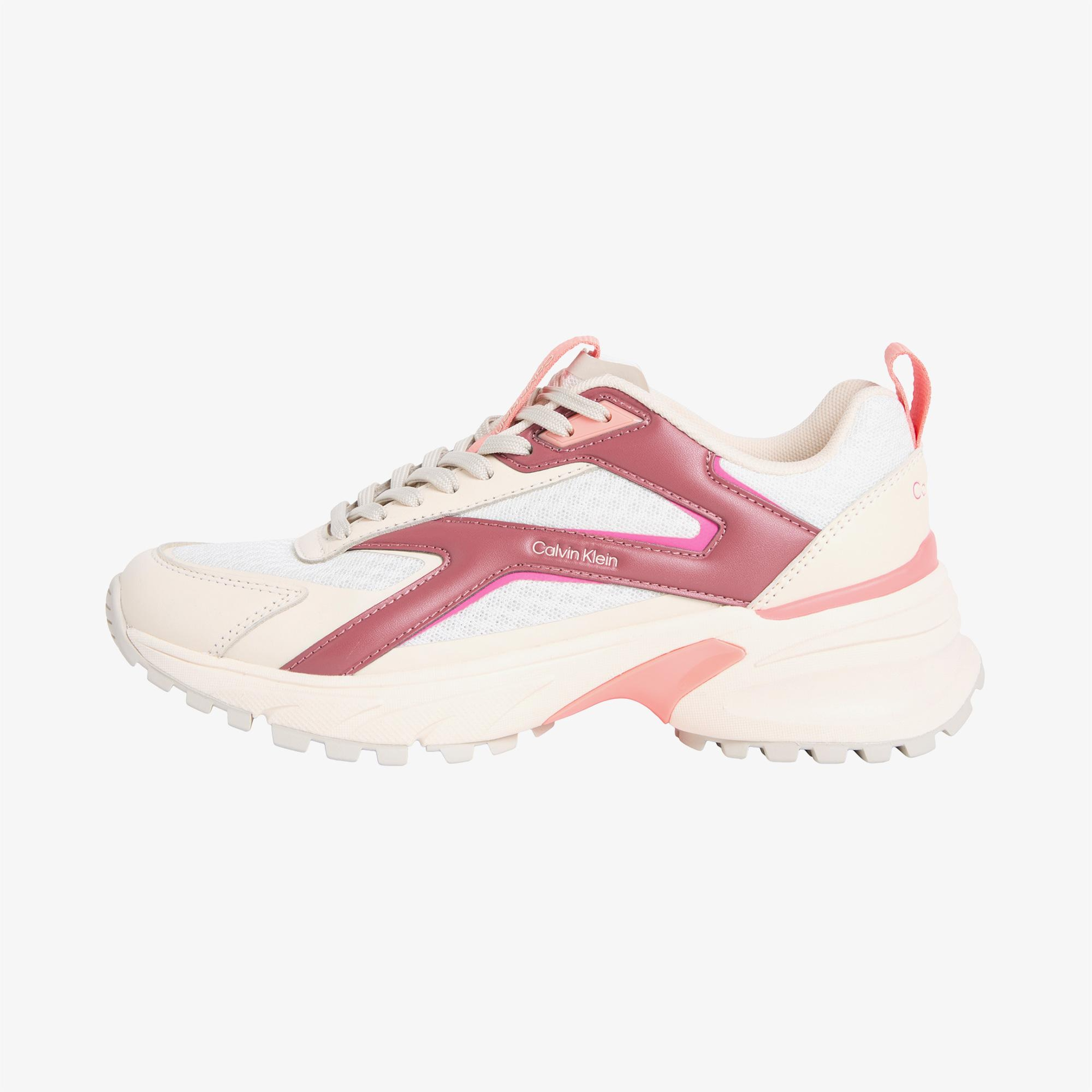 Calvin Klein Hike Run Stripe Mesh Kadın Bej Sneaker