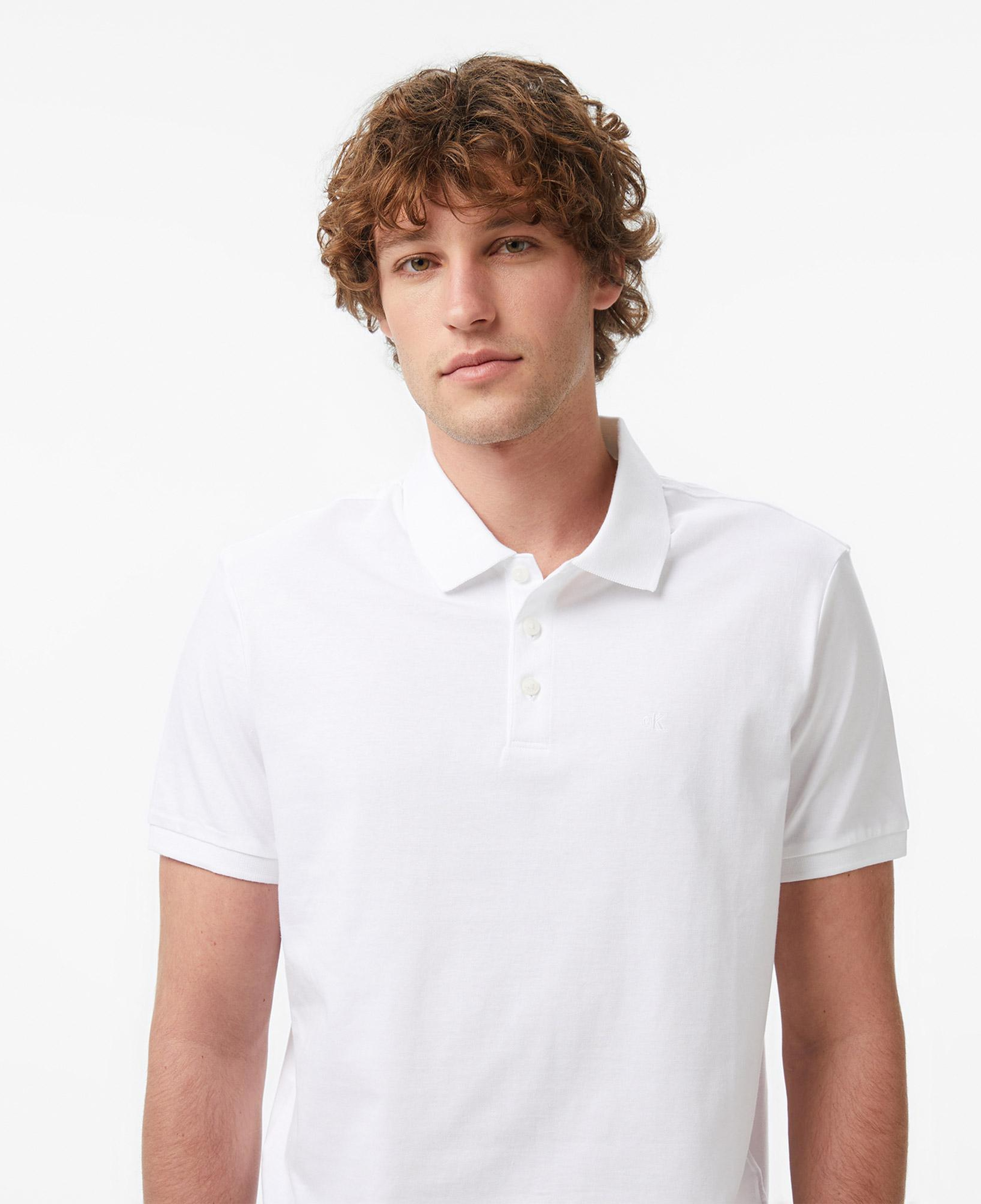 Calvin Klein Classic Monogram Erkek Beyaz Polo
