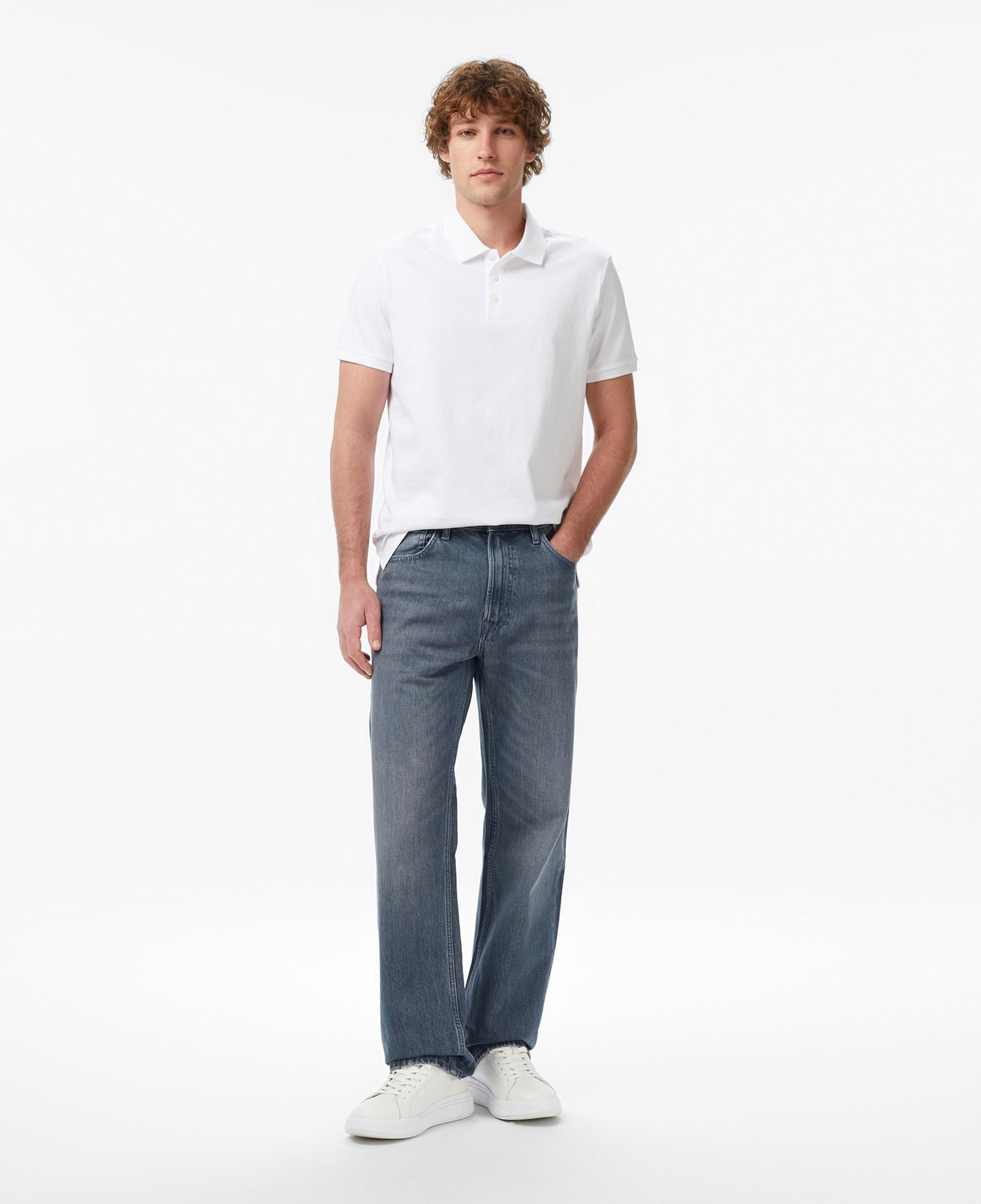 Calvin Klein Classic Monogram Erkek Beyaz Polo