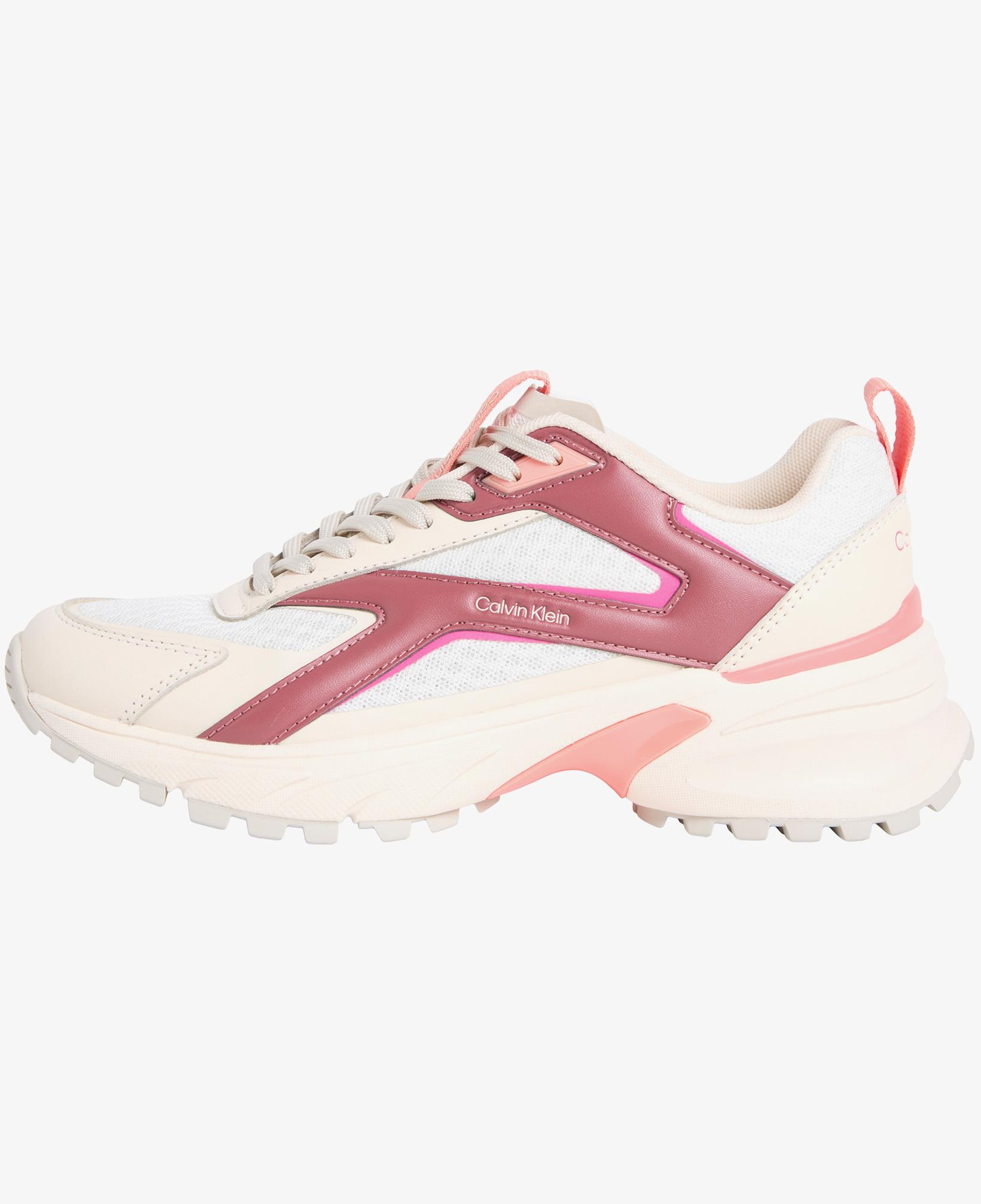 Calvin Klein Hike Run Stripe Mesh Kadın Bej Sneaker