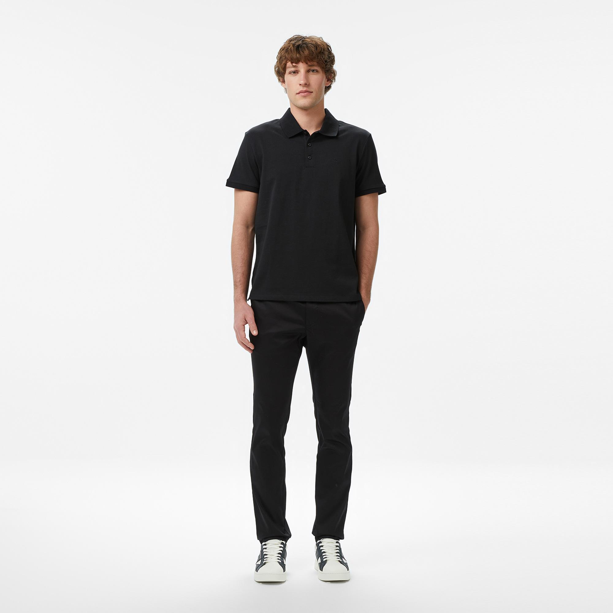 Calvin Klein Classic Monogram Erkek Siyah Polo