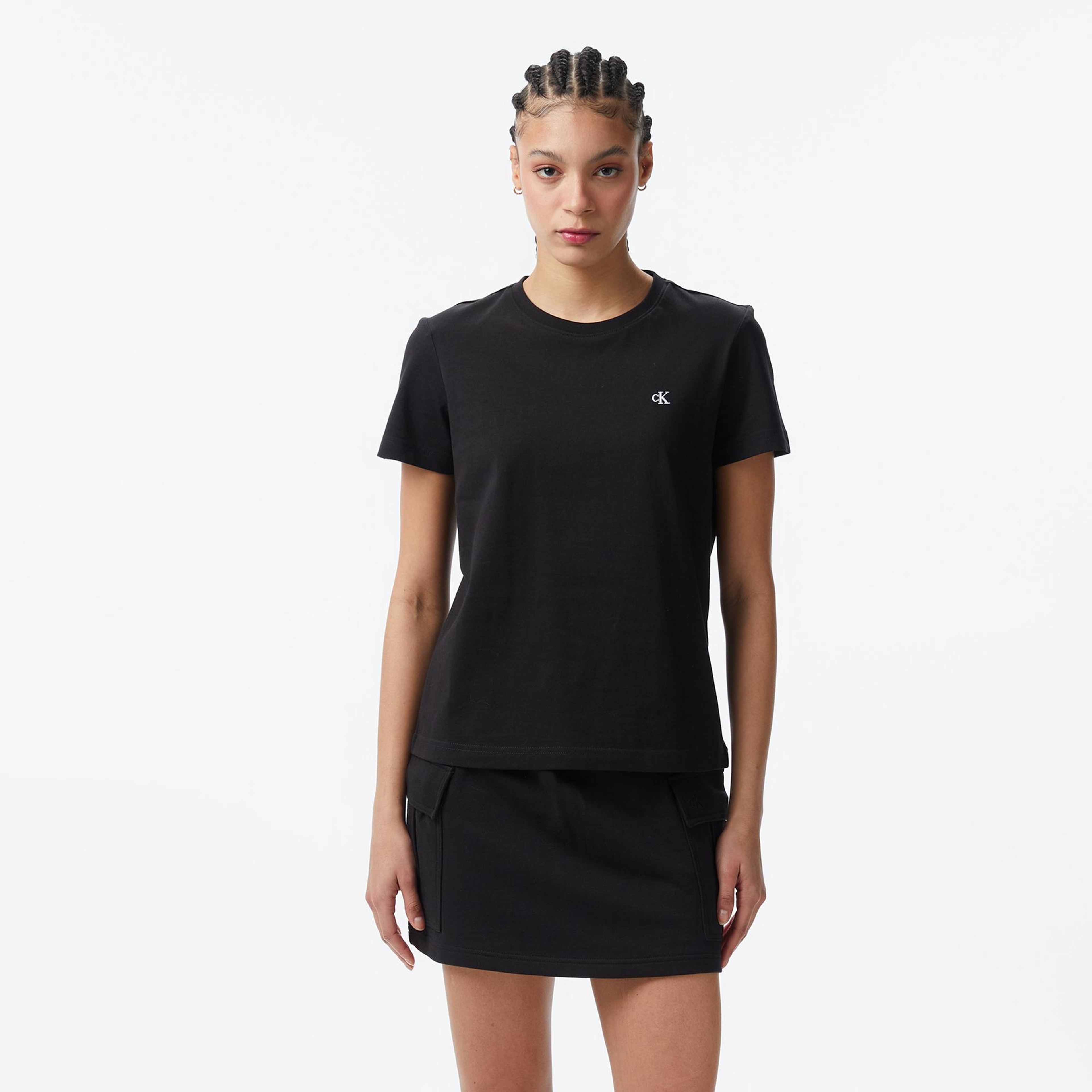 Calvin Klein Monogram Kadın Siyah T-Shirt