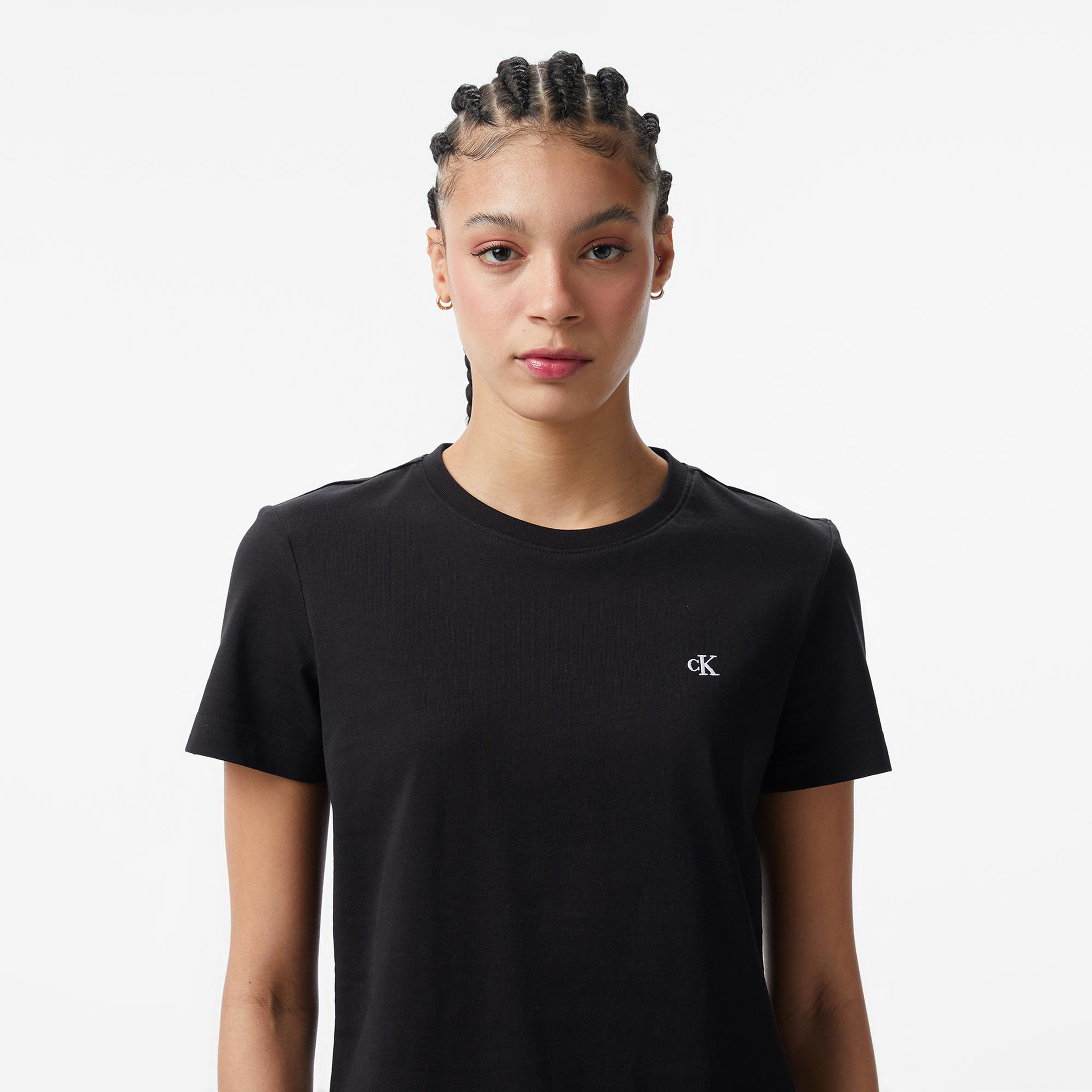Calvin Klein Monogram Kadın Siyah T-Shirt