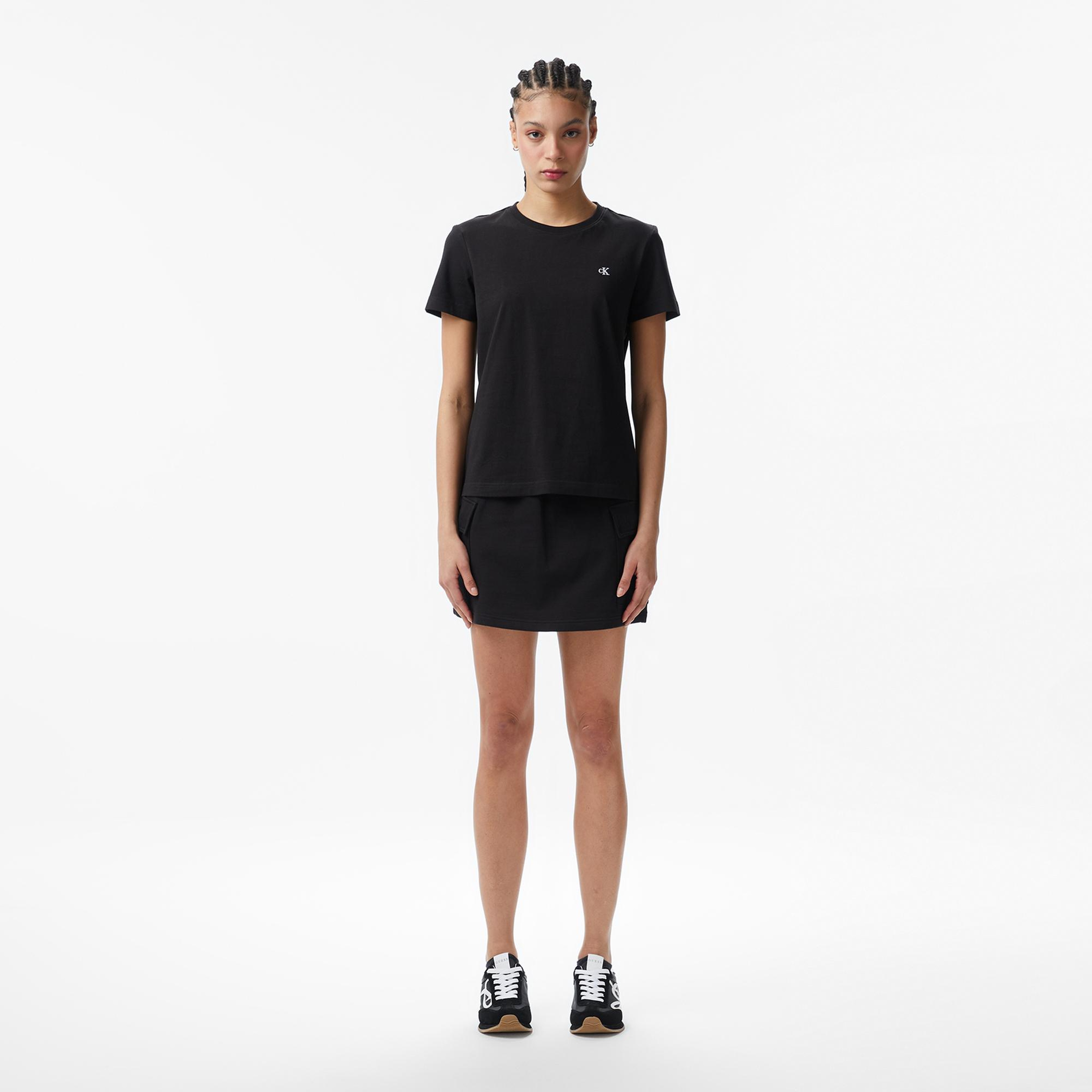 Calvin Klein Monogram Kadın Siyah T-Shirt