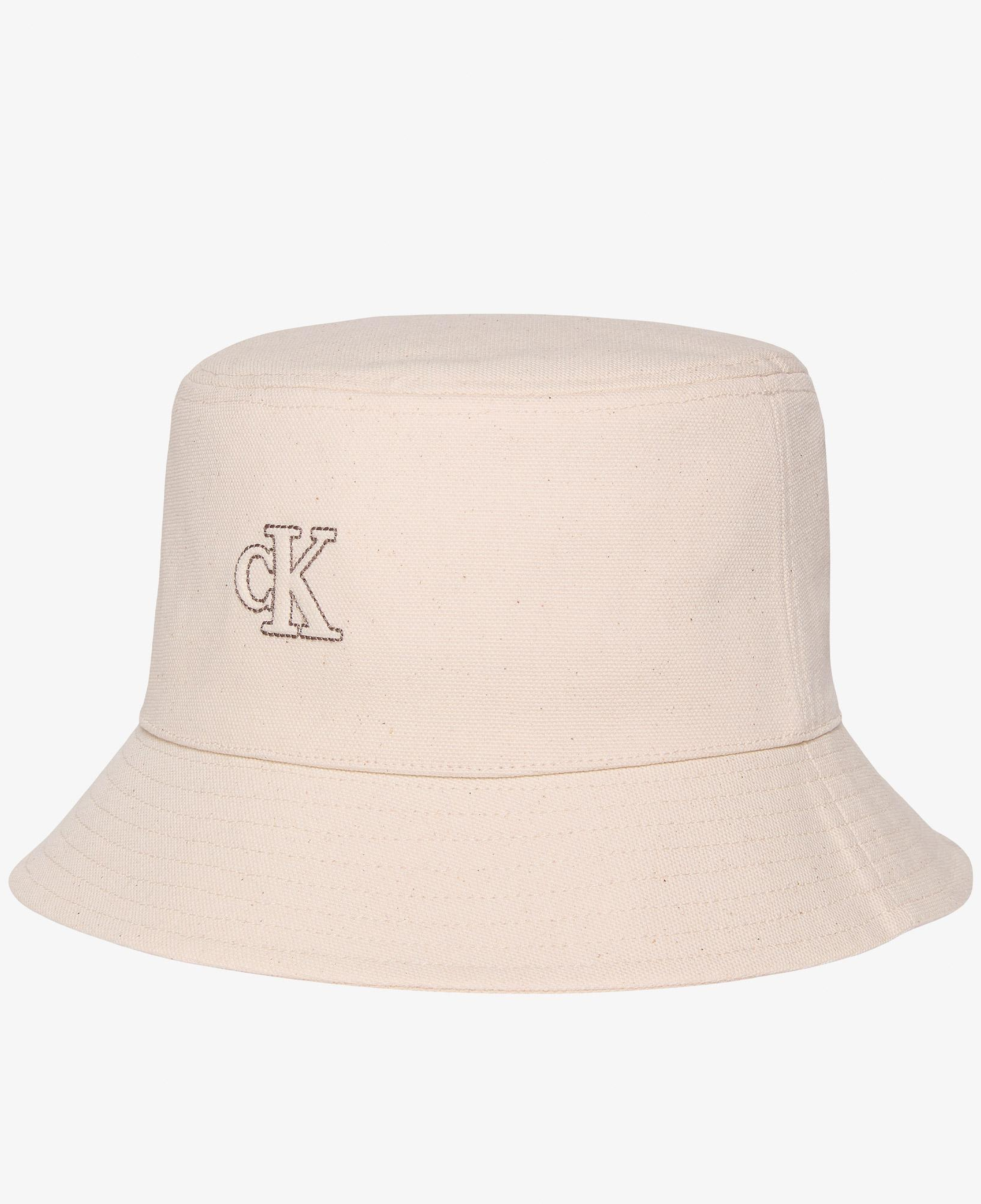 Calvin Klein Canvas Embossed Mono Stitch Kadın Beyaz Şapka