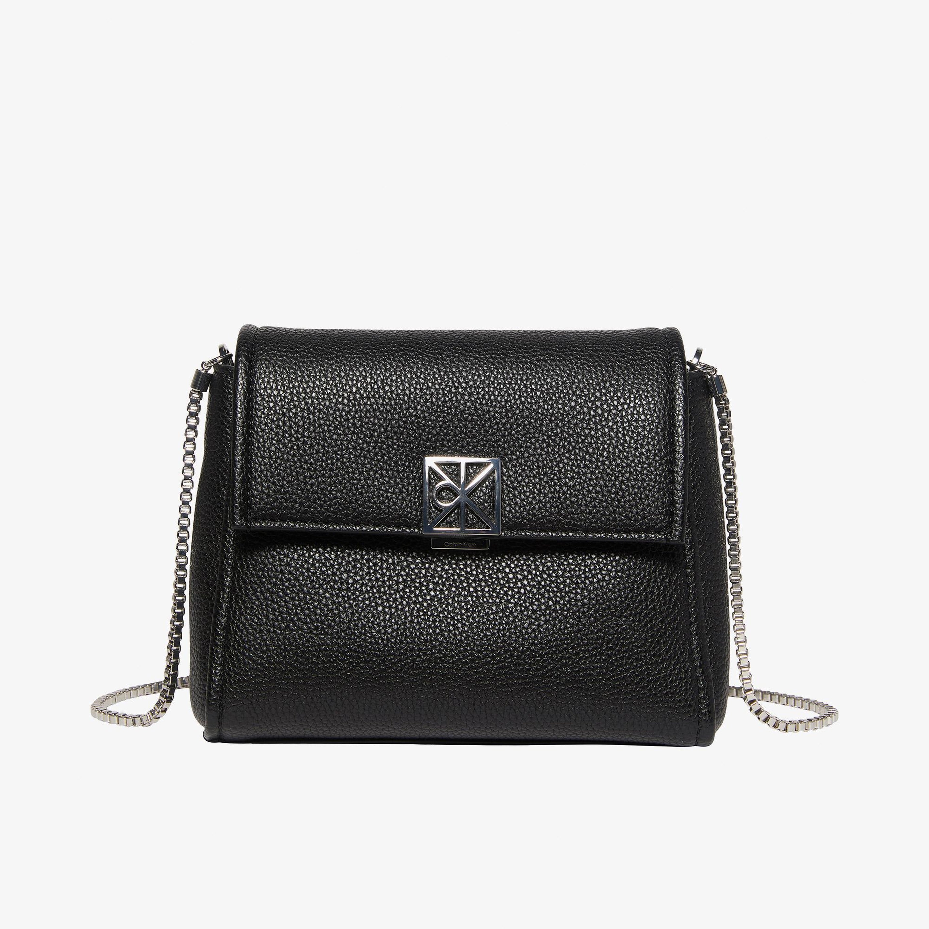 Calvin Klein Emblem Pebble Crossbody Kadın Siyah Çapraz Çanta