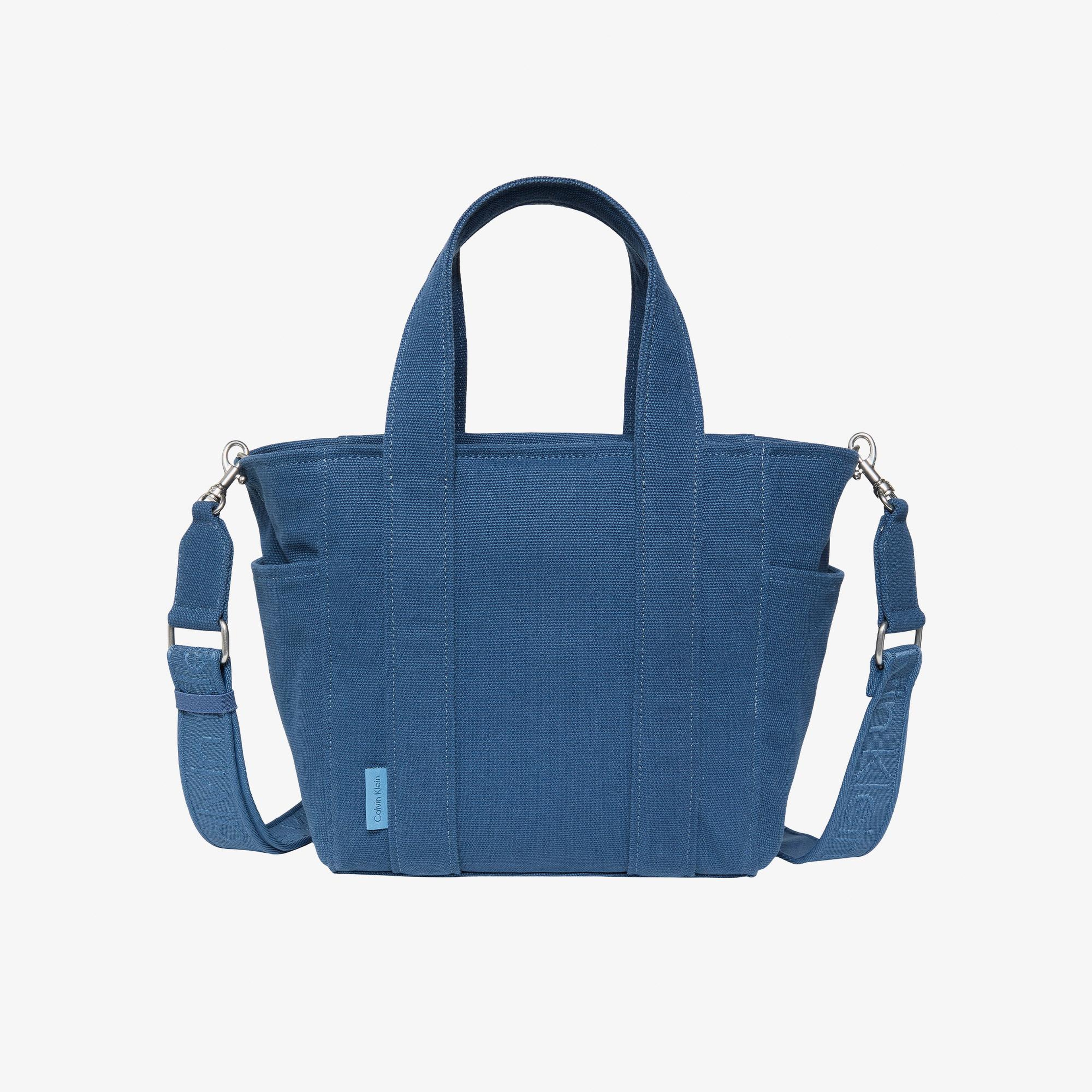 Calvin Klein Webbing Strap Canvas Small Kadın Mavi Tote Çanta