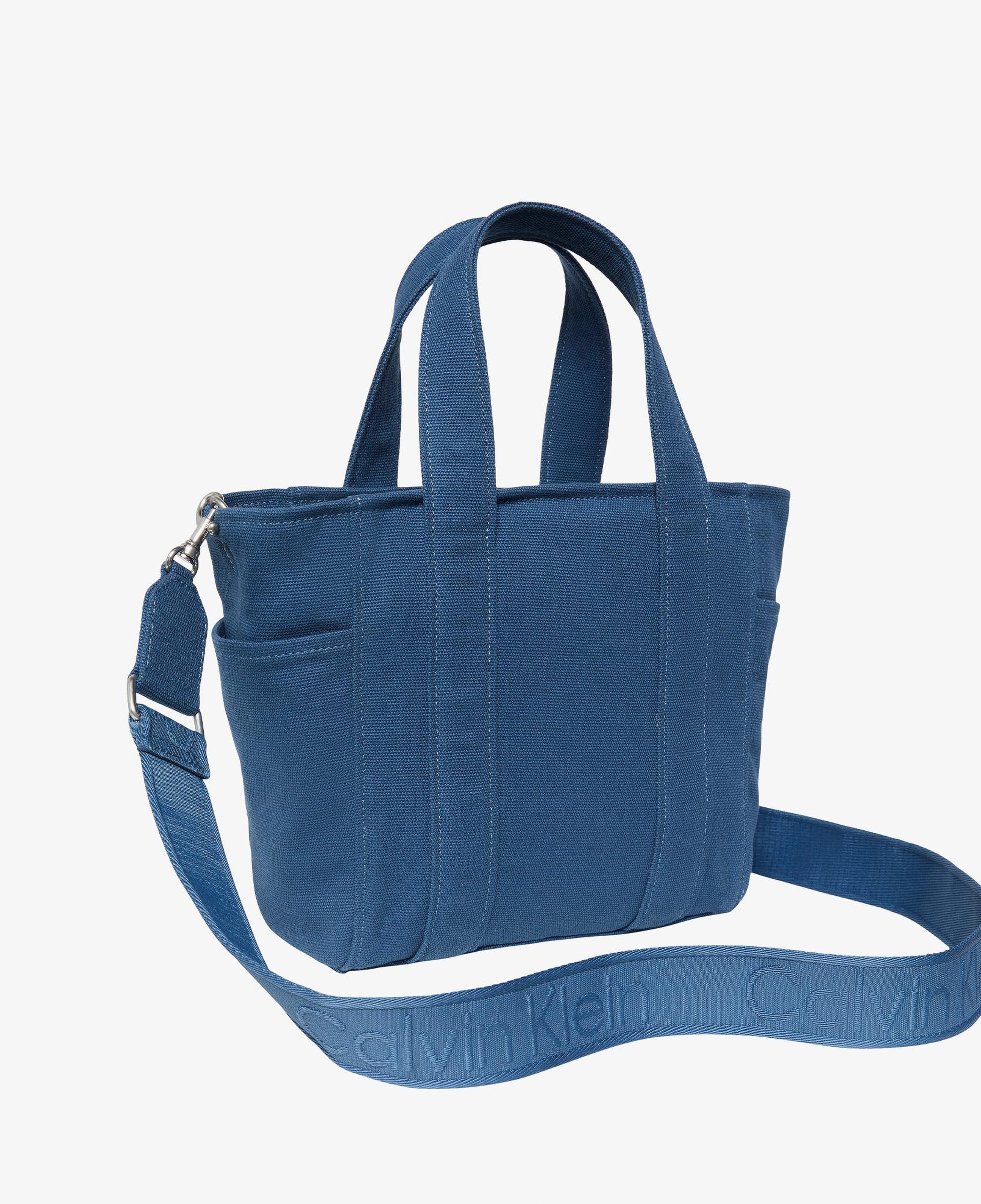Calvin Klein Webbing Strap Canvas Small Kadın Mavi Tote Çanta