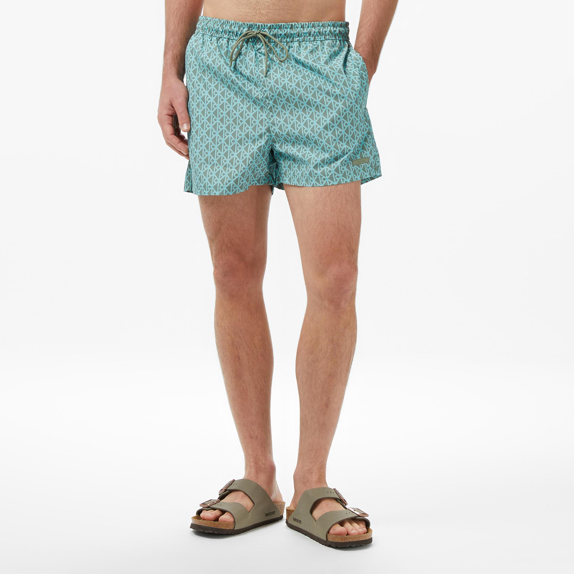 Calvin Klein Short Drawstring Covered Erkek Yeşil Deniz Şortu