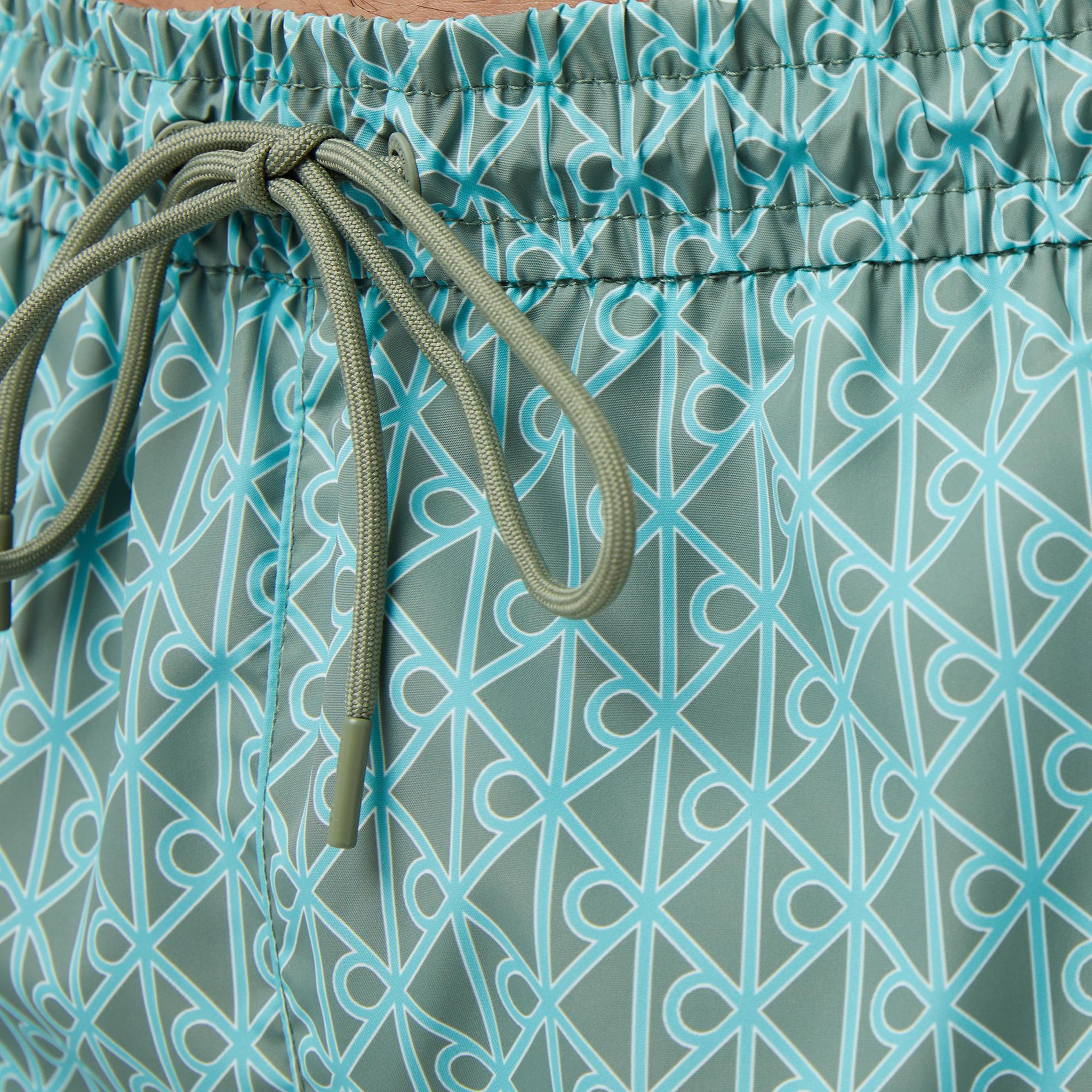 Calvin Klein Short Drawstring Covered Erkek Yeşil Deniz Şortu