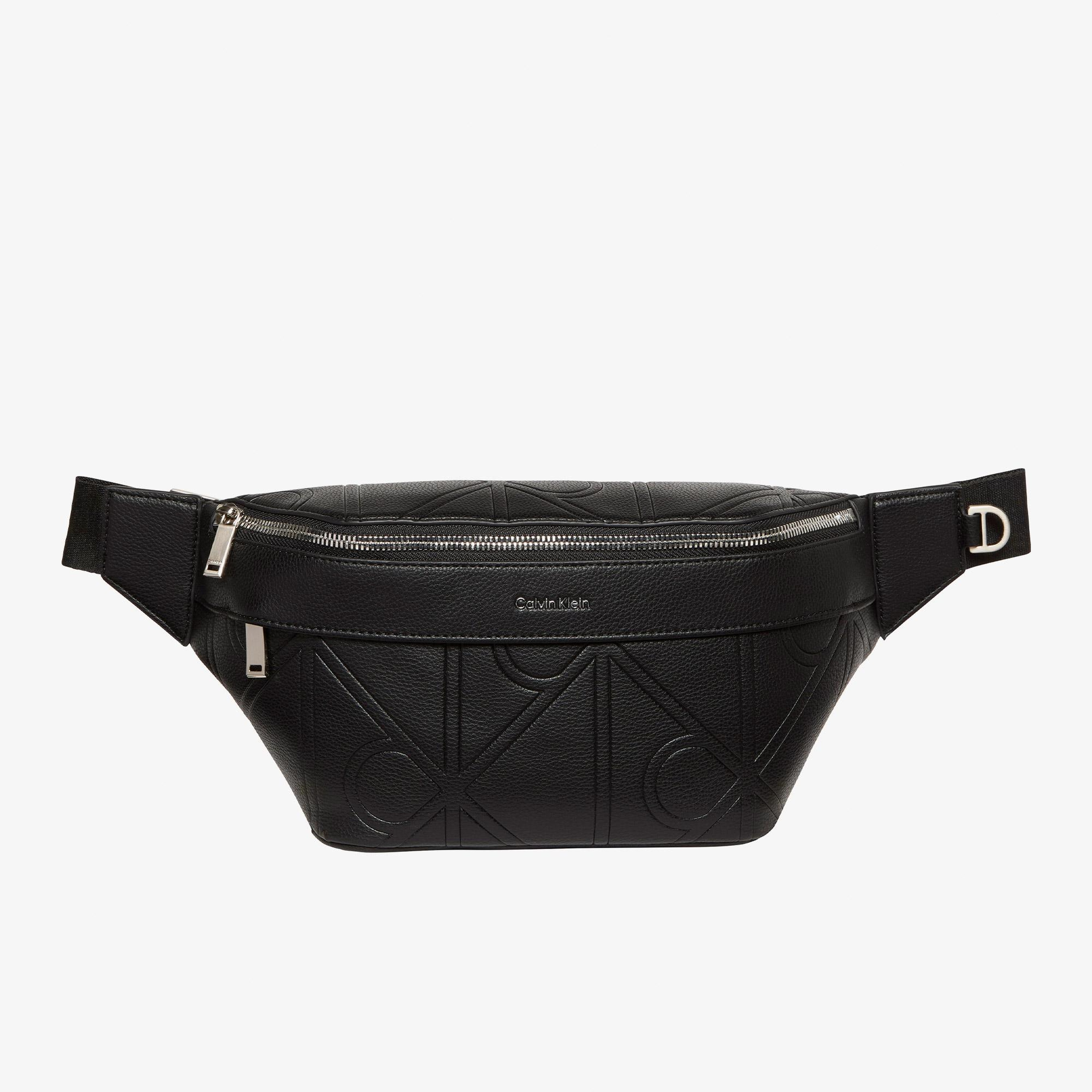 Calvin Klein Emblem Emboss Waistbag Erkek Siyah Bel Çantası
