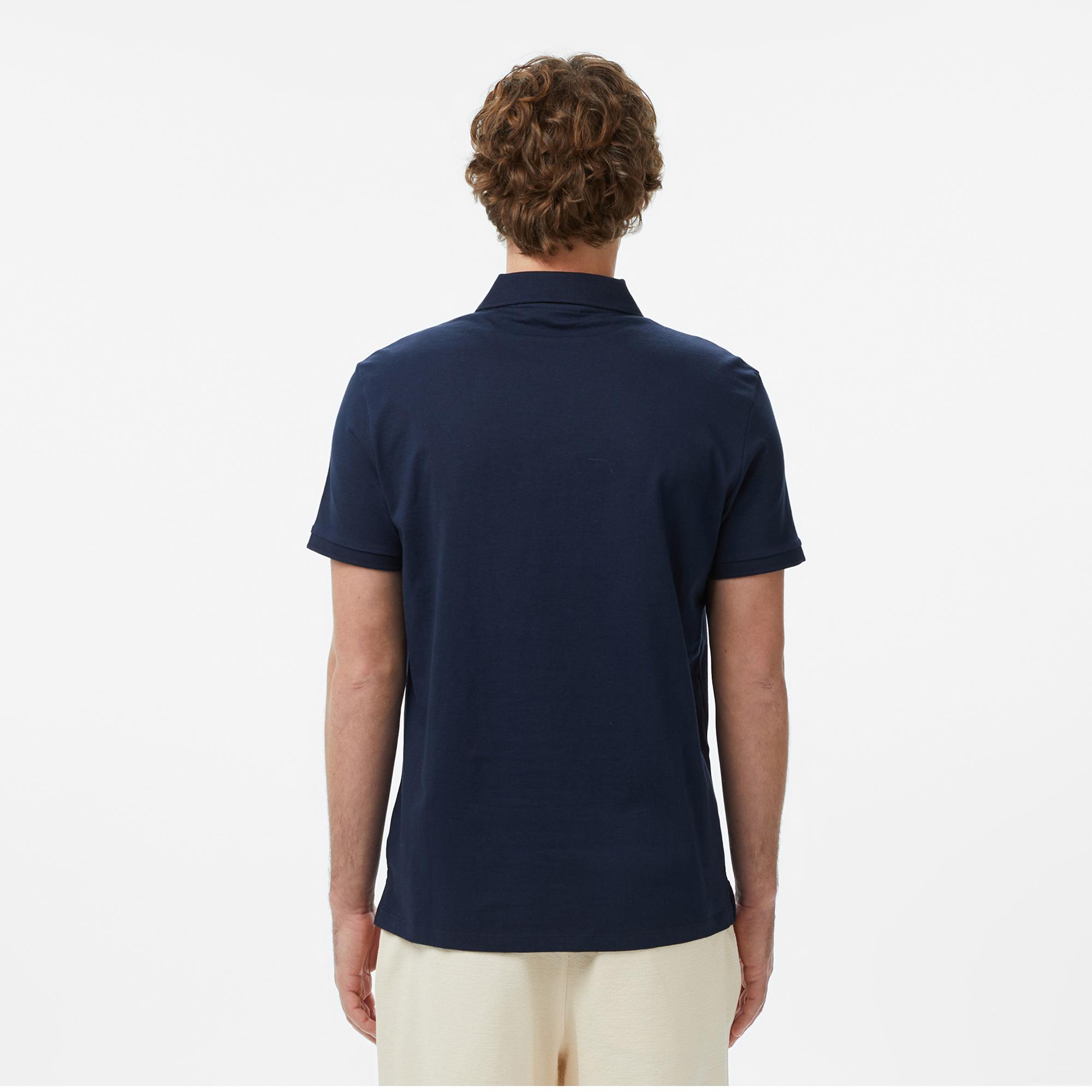 Calvin Klein Classic Monogram Erkek Mavi Polo