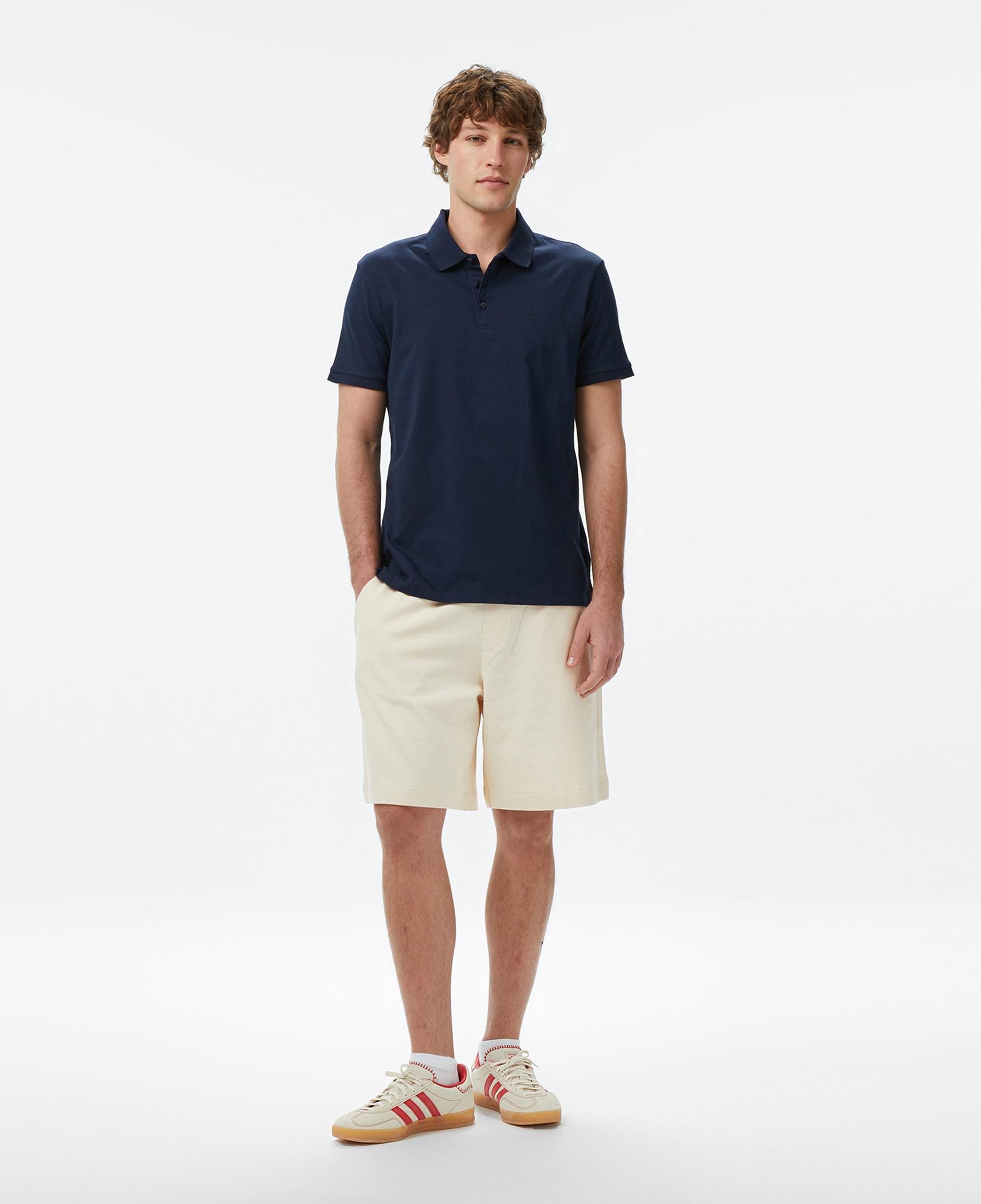 Calvin Klein Classic Monogram Erkek Mavi Polo