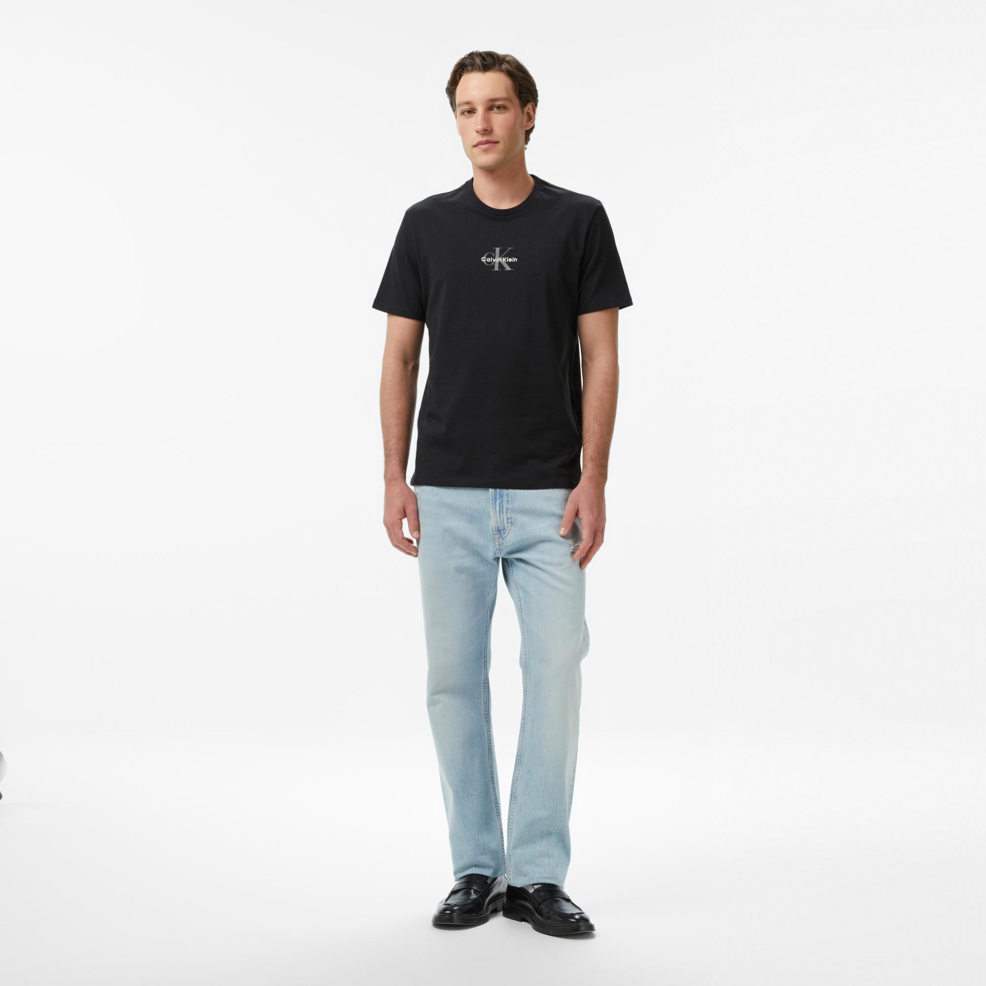 Calvin Klein 30S Micro Monologo Graphic Erkek Siyah T-Shirt