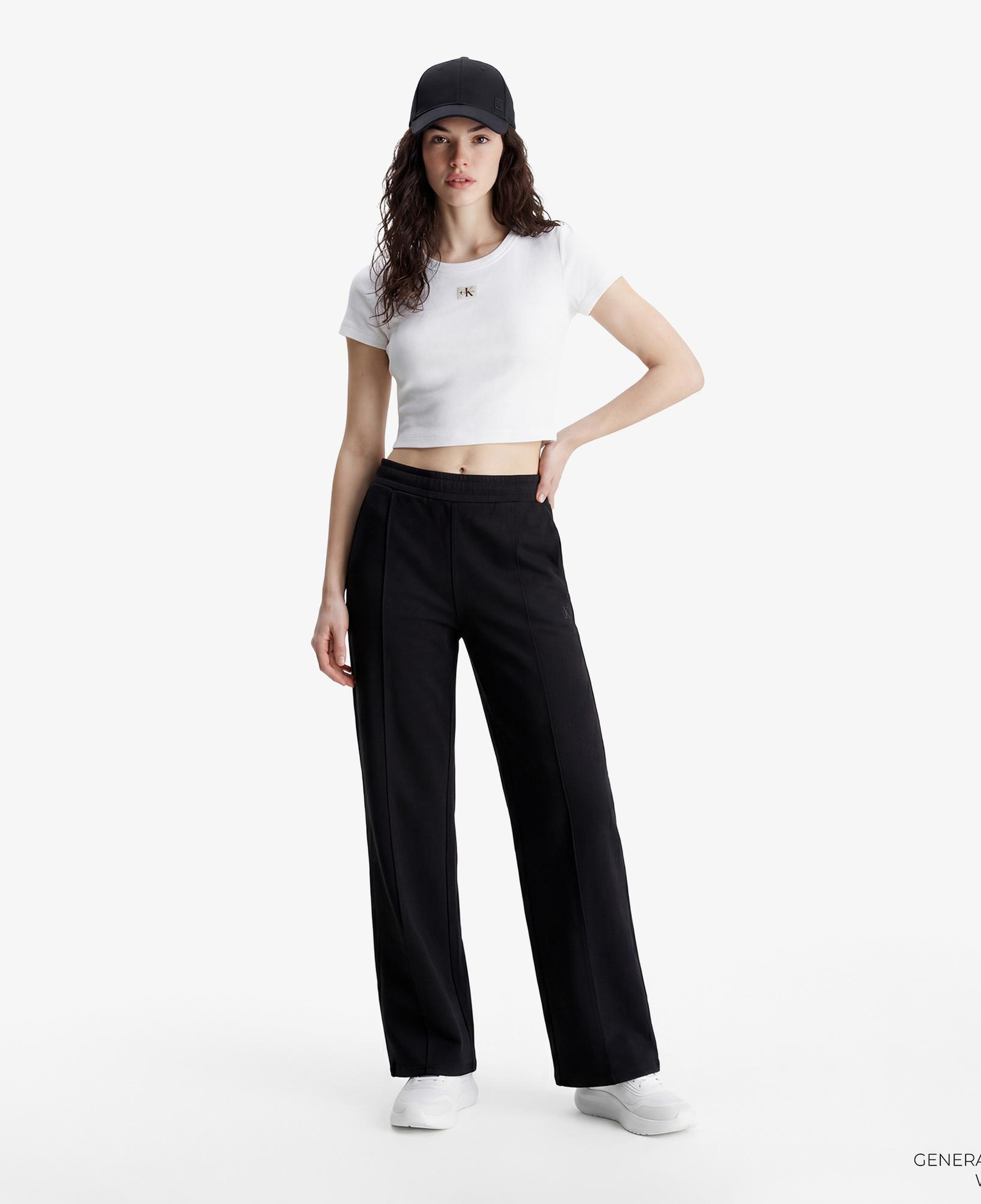 Calvin Klein Archieve Logo French Terry Kadın Siyah Eşofman Altı