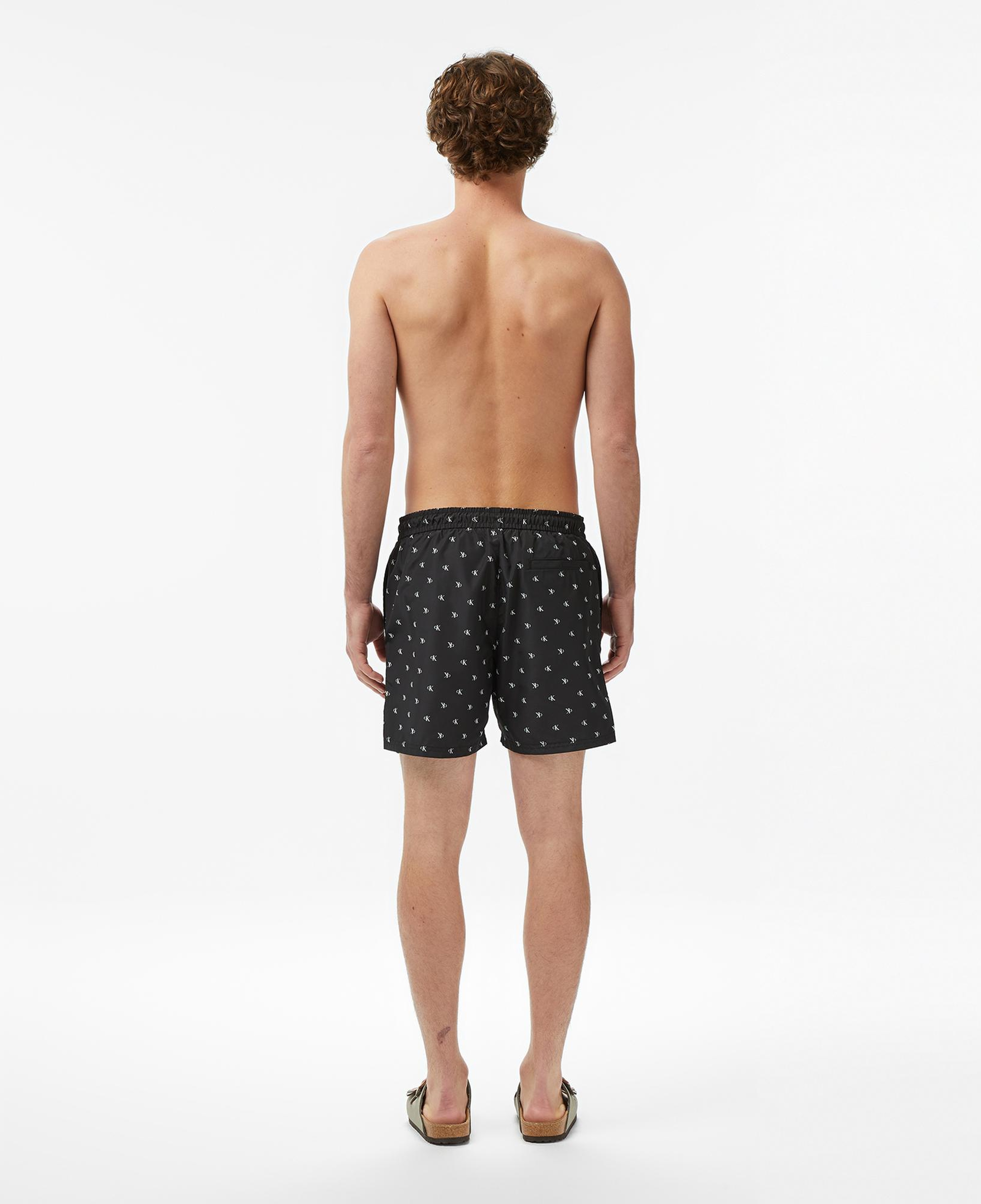 Calvin Klein Medium Drawstring Covered Erkek Siyah Deniz Şortu