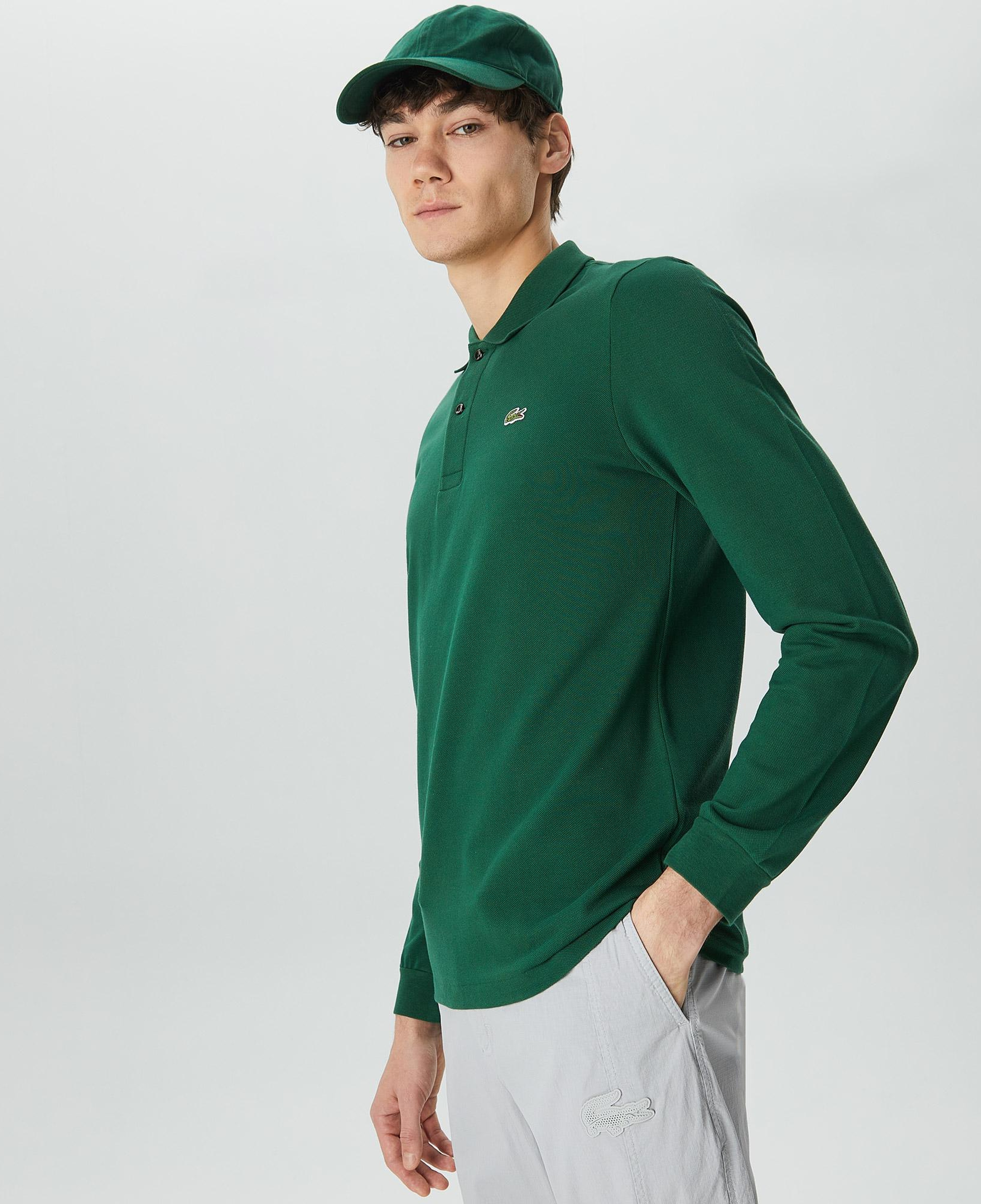 Lacoste Erkek Classic Fit Uzun Kollu Yeşil Polo