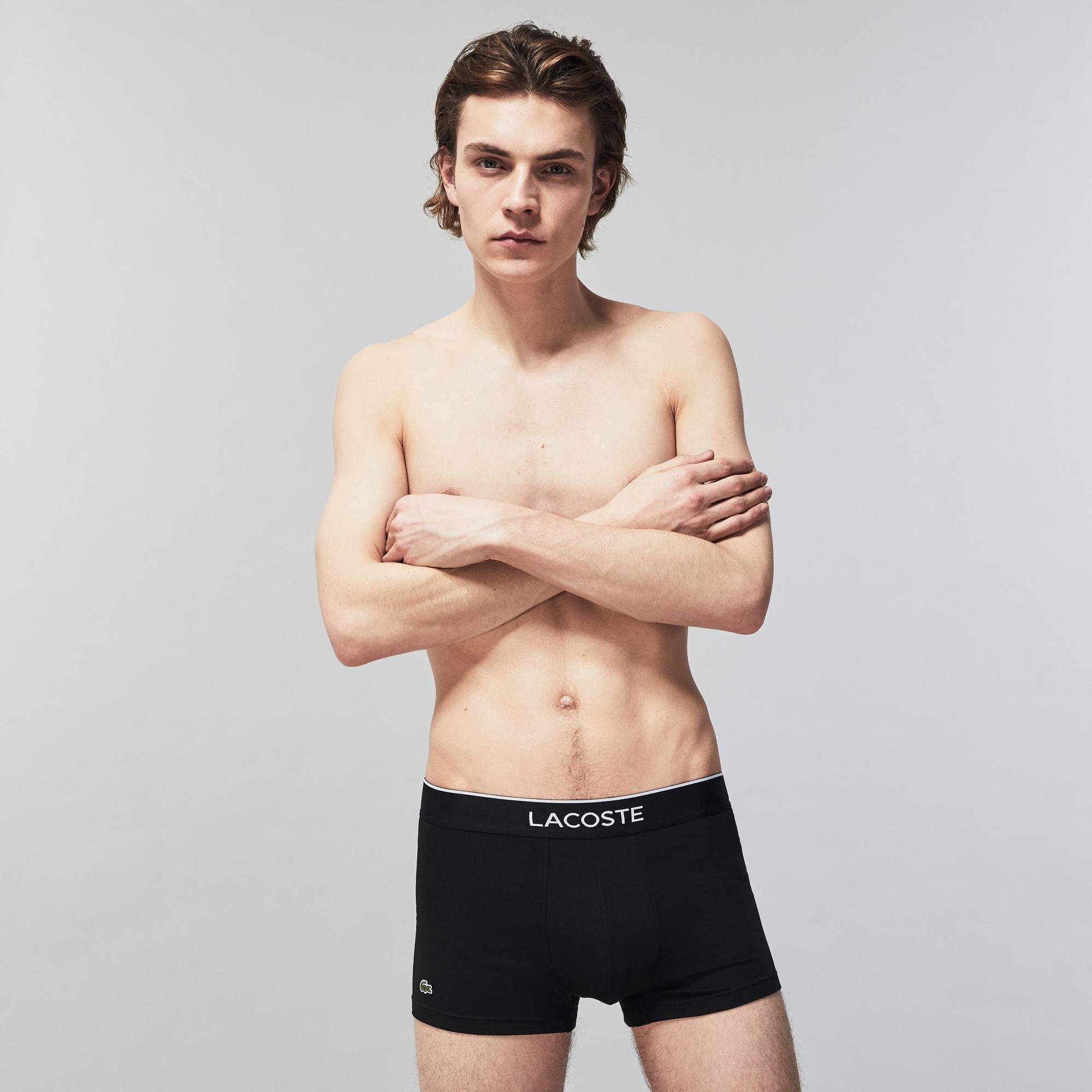 Lacoste Erkek 3'lü Gri Boxer