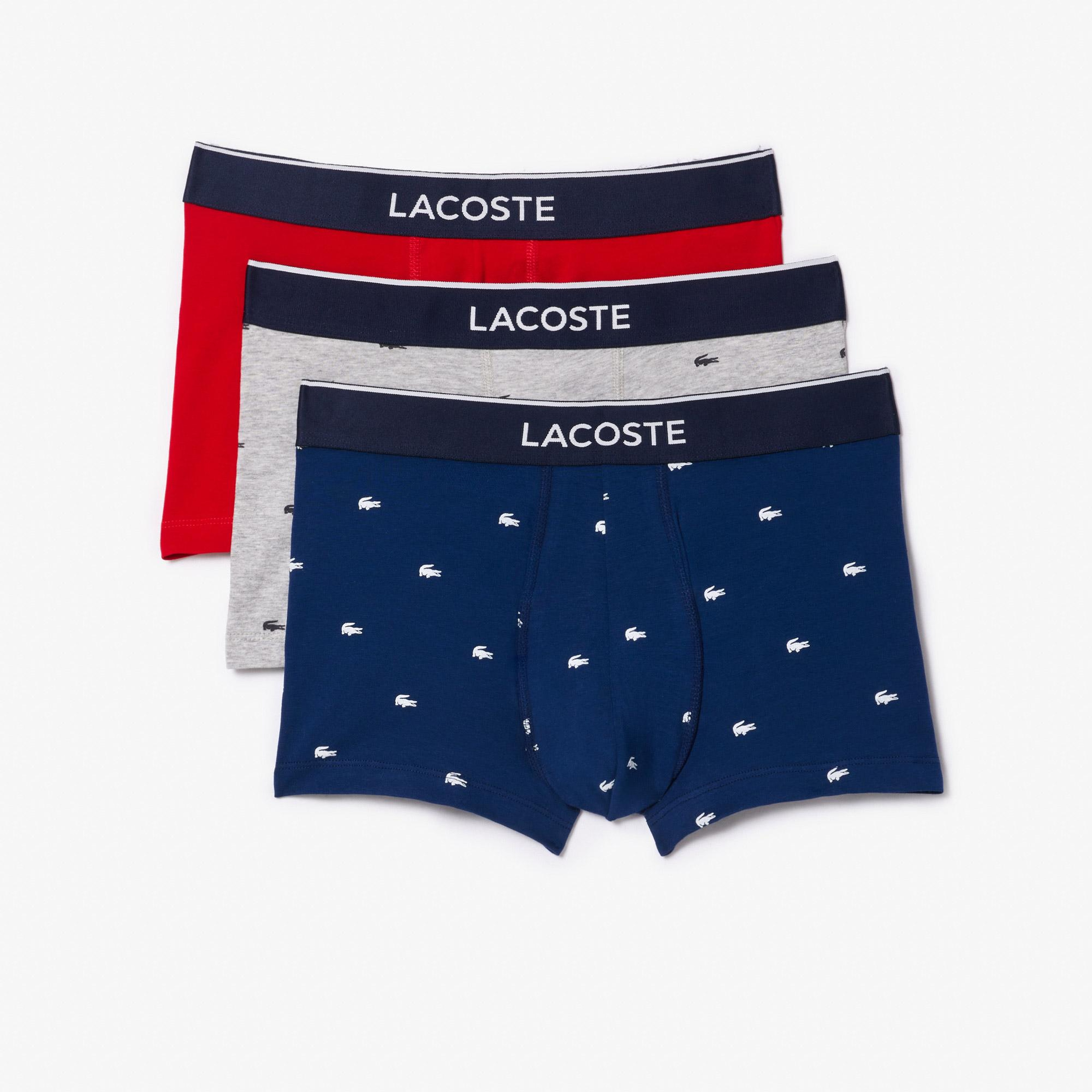 Lacoste Erkek 3'lü Renkli Boxer